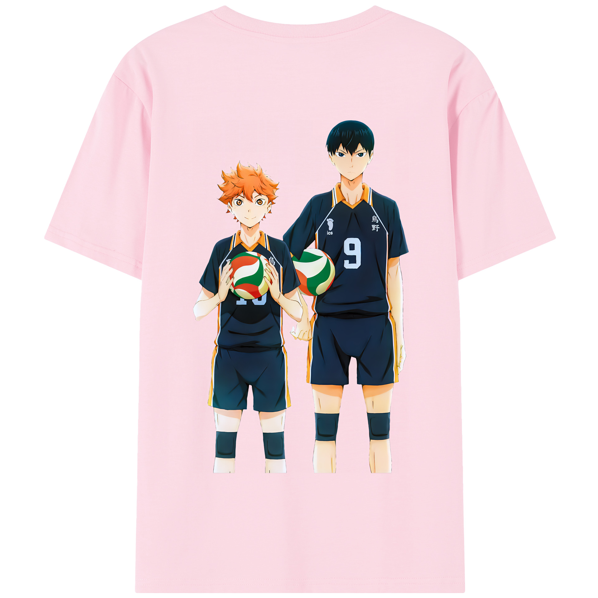 （画像用） ハイキュー!! Haikyu!! 綿100％半袖Tシャツ（背面プリント）