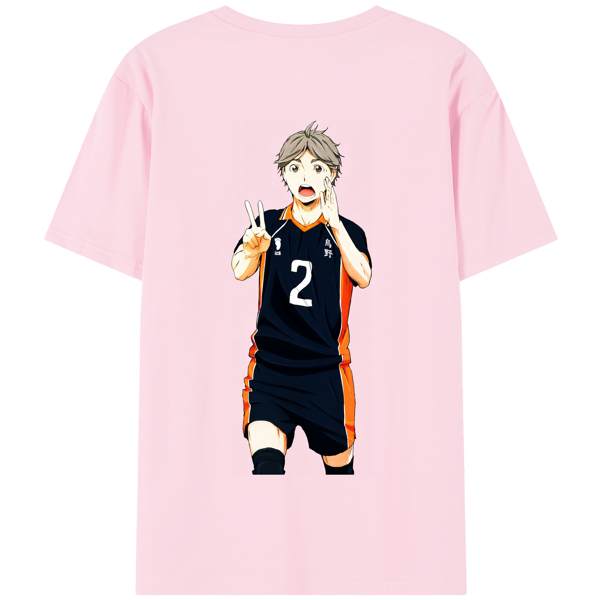（画像用） ハイキュー!! Haikyu!! 綿100％半袖Tシャツ（背面プリント）