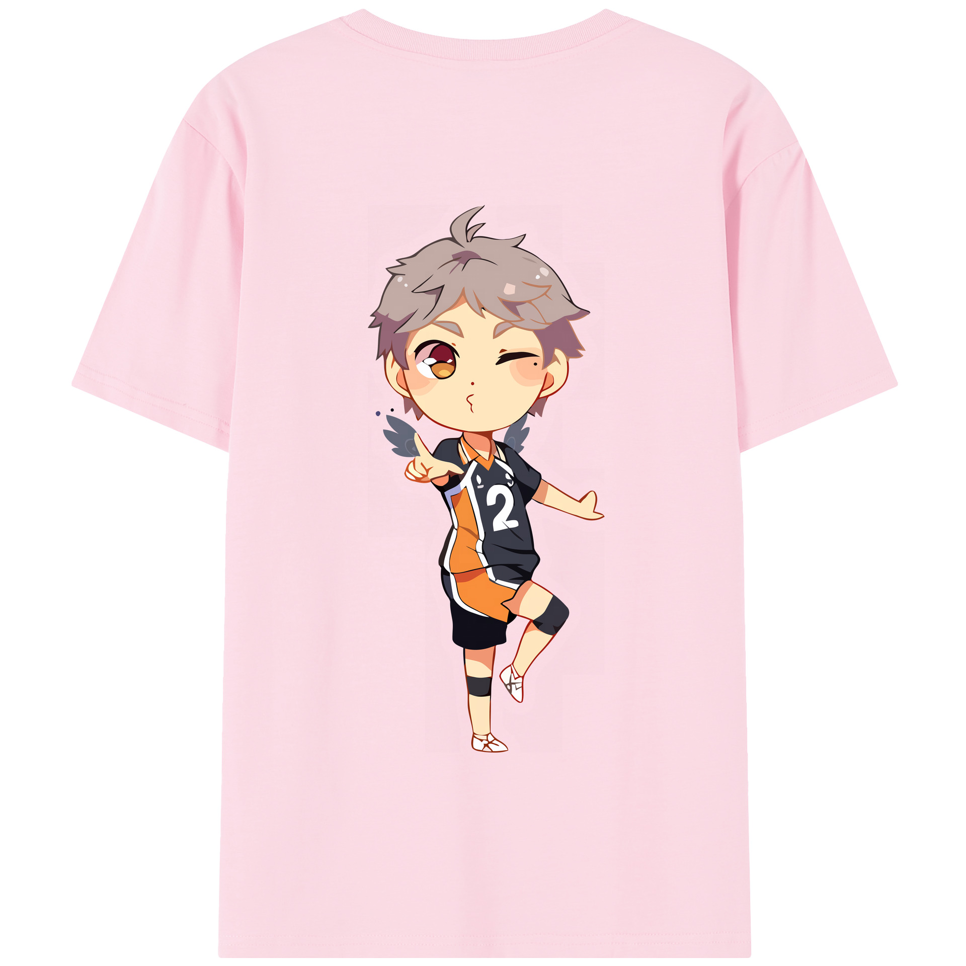 （画像用） ハイキュー!! Haikyu!! 綿100％半袖Tシャツ（背面プリント）