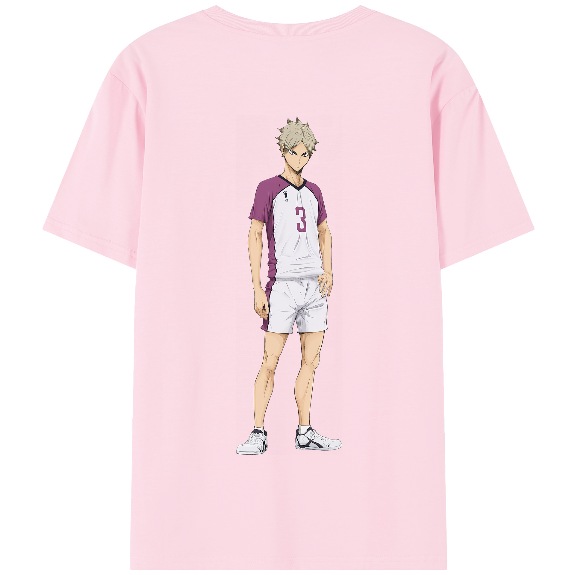 （画像用） ハイキュー!! Haikyu!! 綿100％半袖Tシャツ（背面プリント）