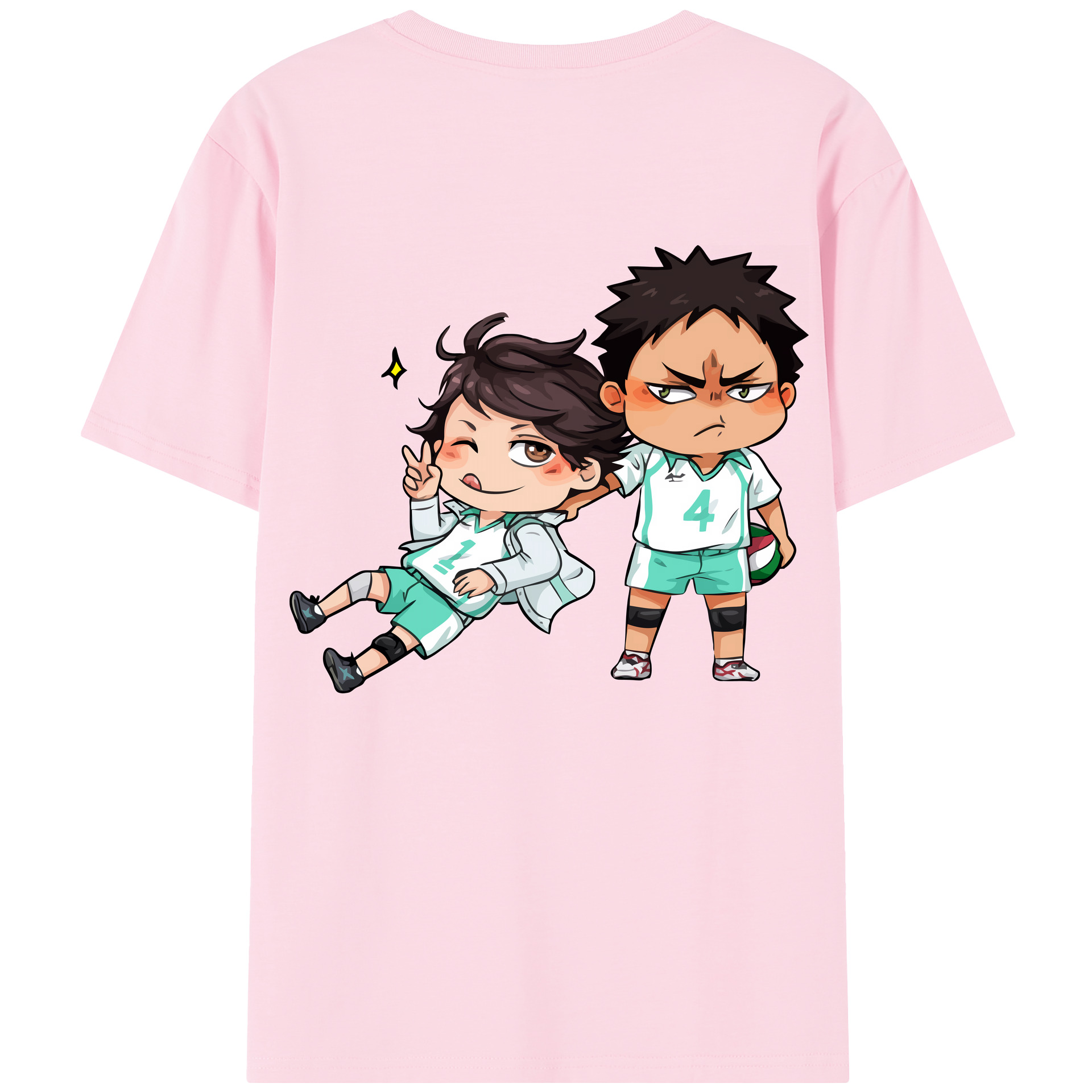 （画像用） ハイキュー!! Haikyu!! 綿100％半袖Tシャツ（背面プリント）