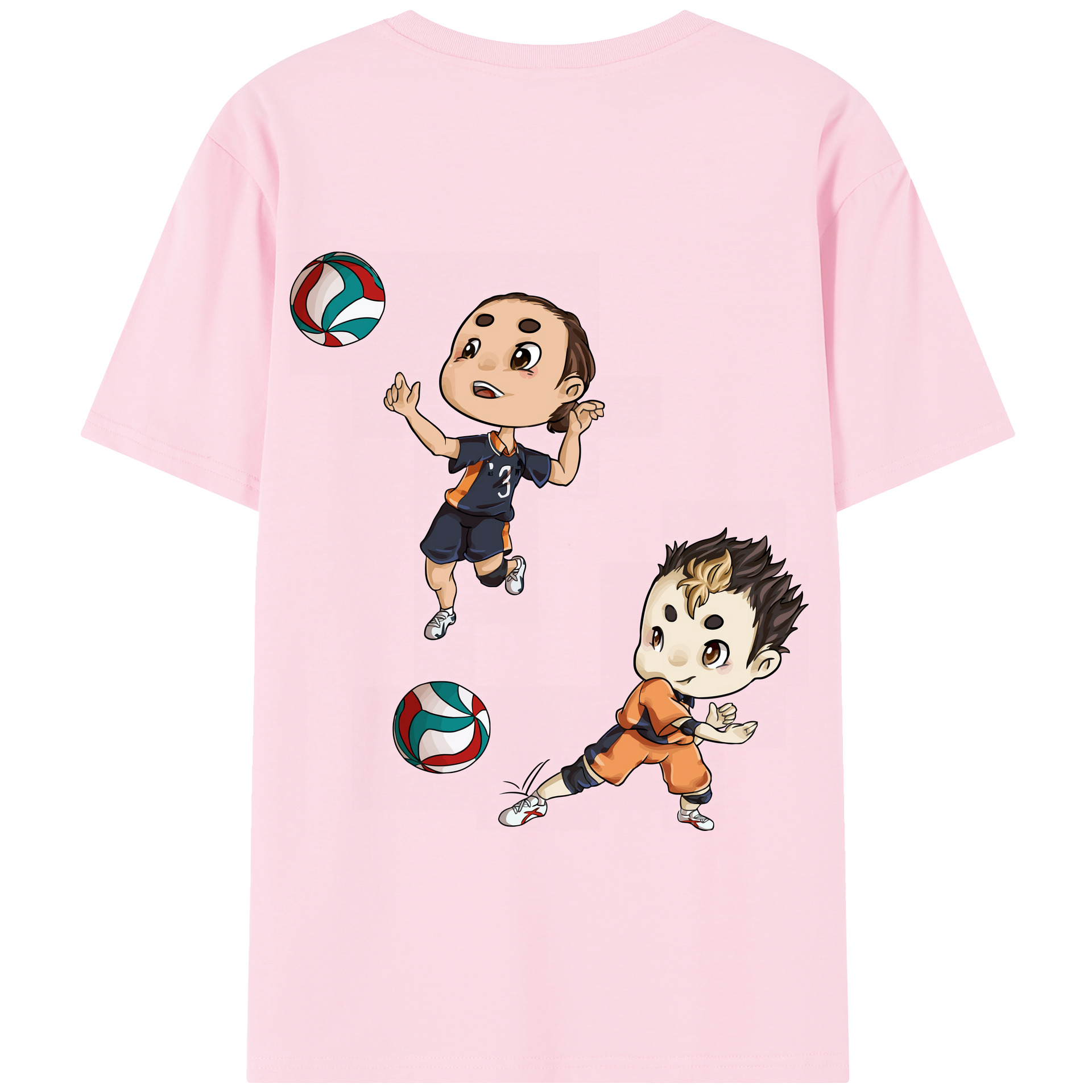 （画像用） ハイキュー!! Haikyu!! 綿100％半袖Tシャツ（背面プリント）