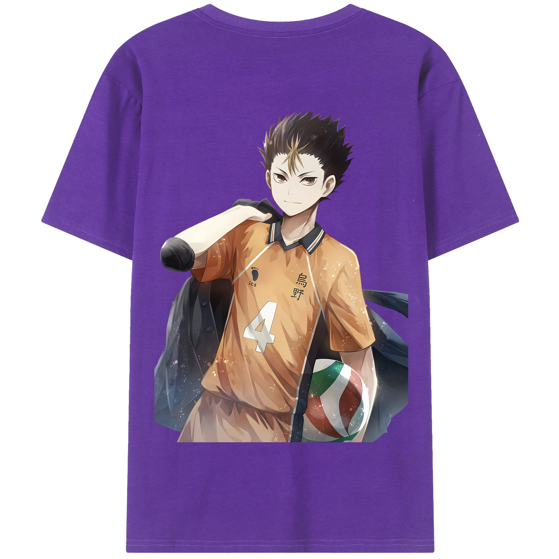 （画像用） ハイキュー!! Haikyu!! 綿100％半袖Tシャツ（背面プリント）