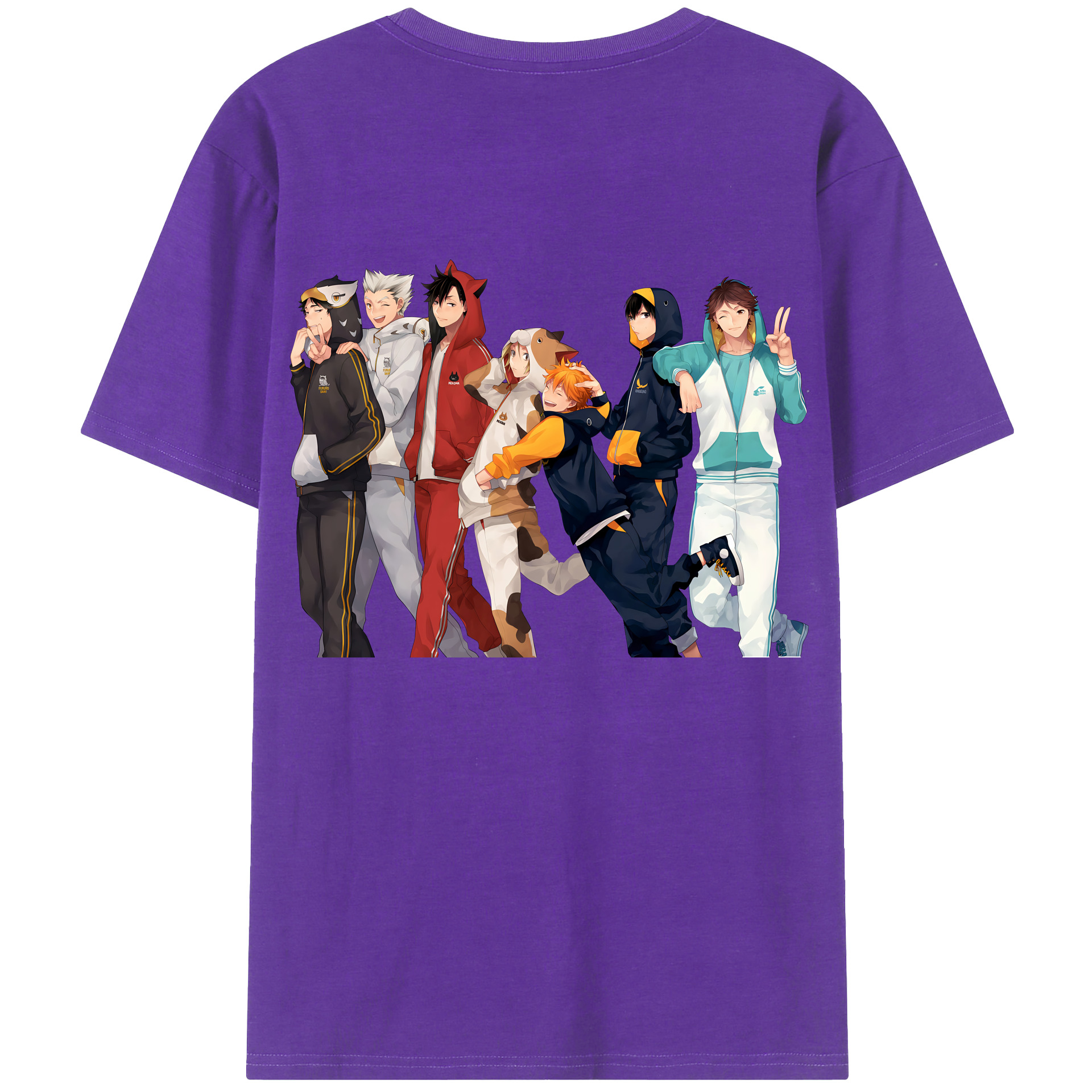 （画像用） ハイキュー!! Haikyu!! 綿100％半袖Tシャツ（背面プリント）