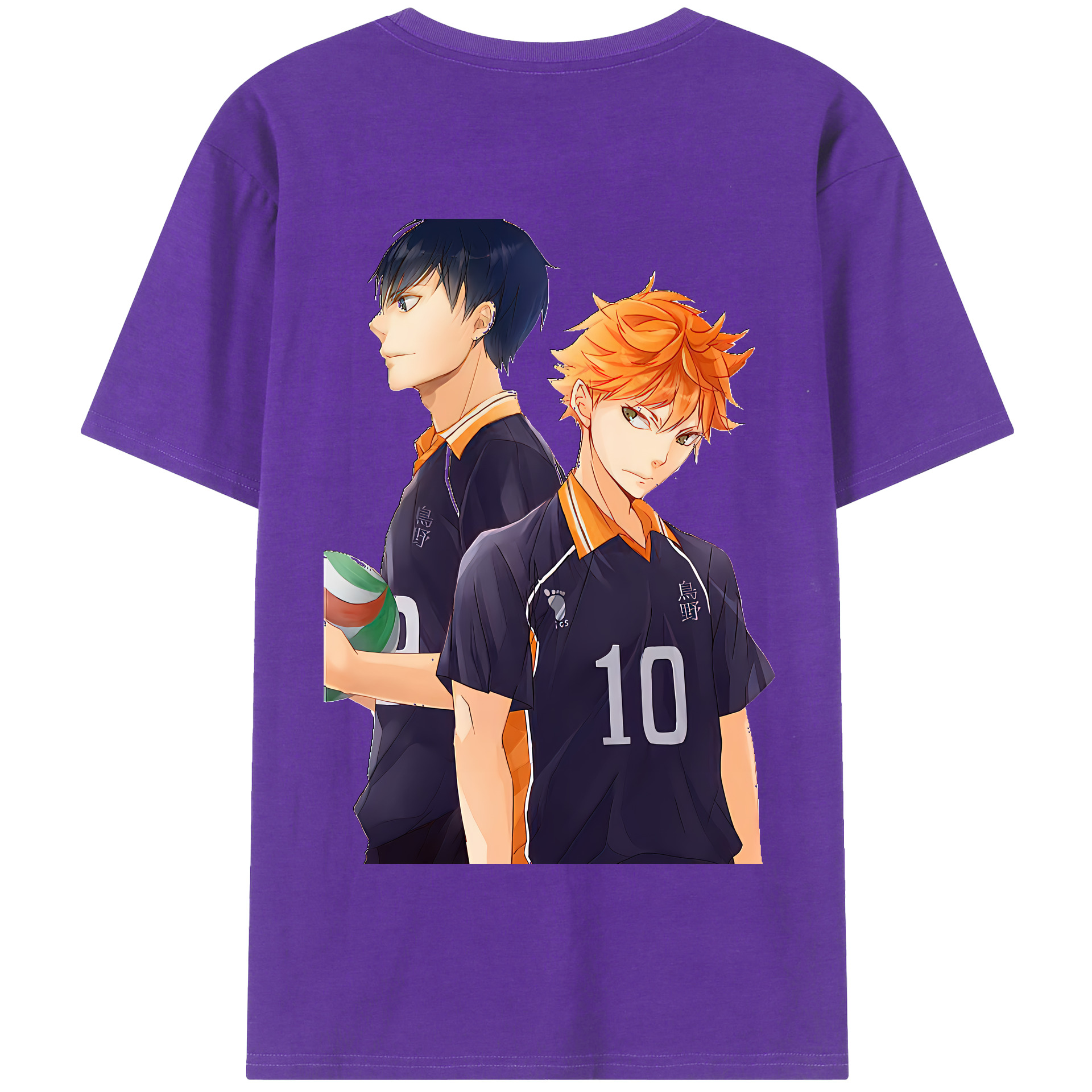 （画像用） ハイキュー!! Haikyu!! 綿100％半袖Tシャツ（背面プリント）