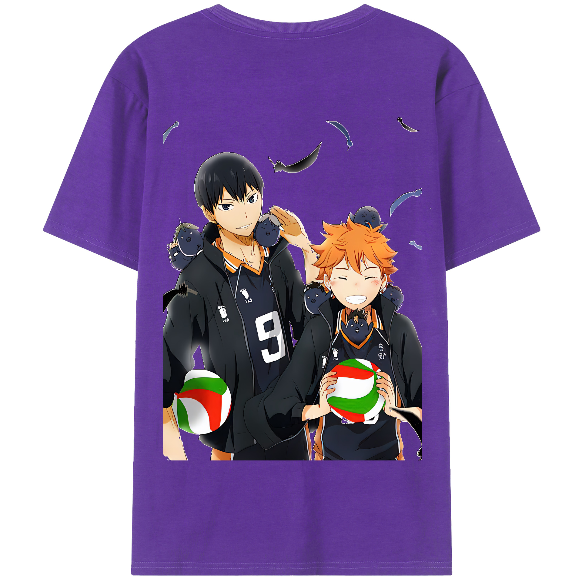 （画像用） ハイキュー!! Haikyu!! 綿100％半袖Tシャツ（背面プリント）