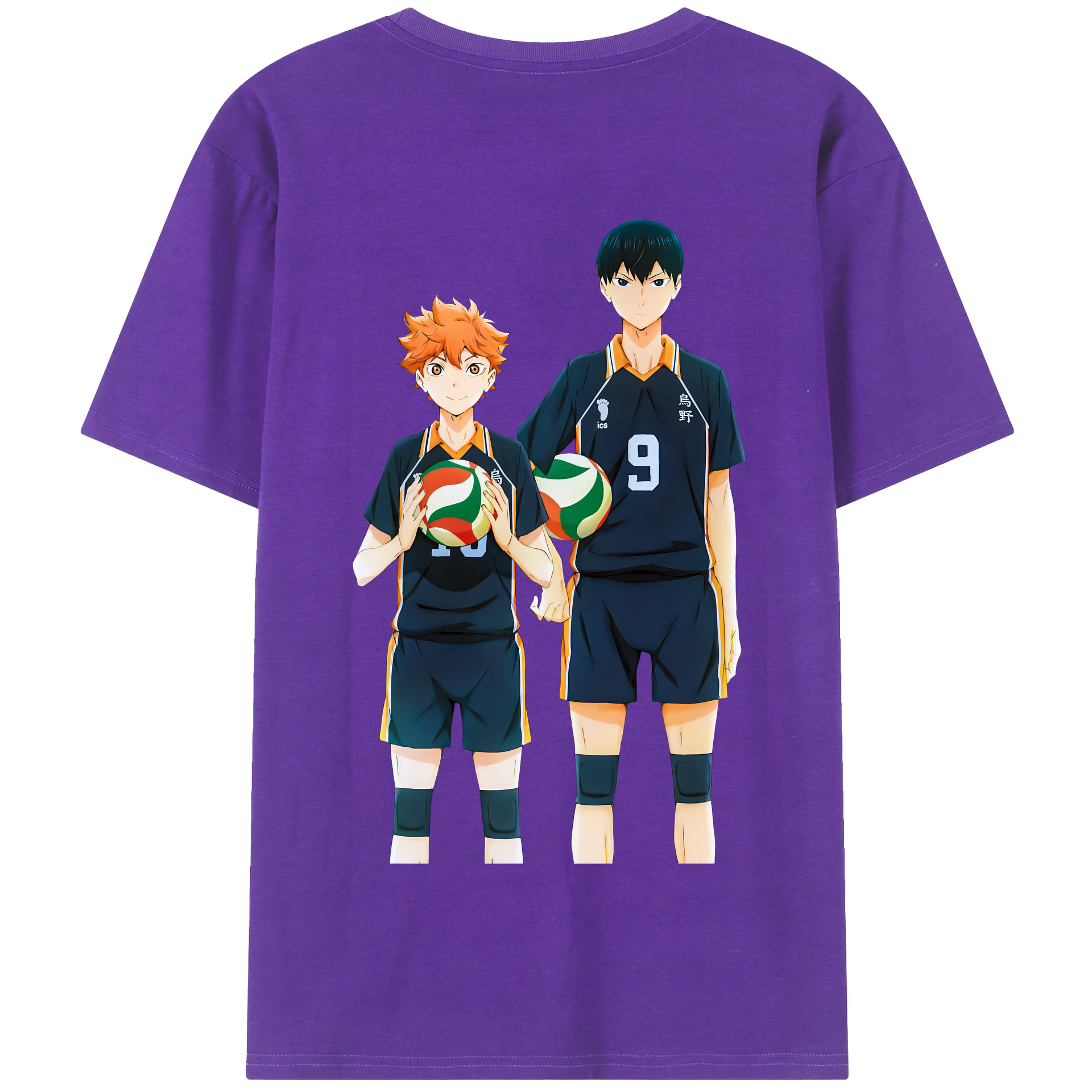 （画像用） ハイキュー!! Haikyu!! 綿100％半袖Tシャツ（背面プリント）