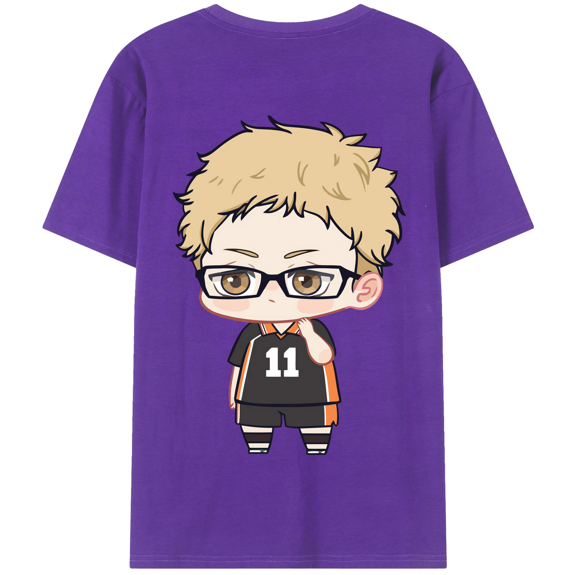（画像用） ハイキュー!! Haikyu!! 綿100％半袖Tシャツ（背面プリント）