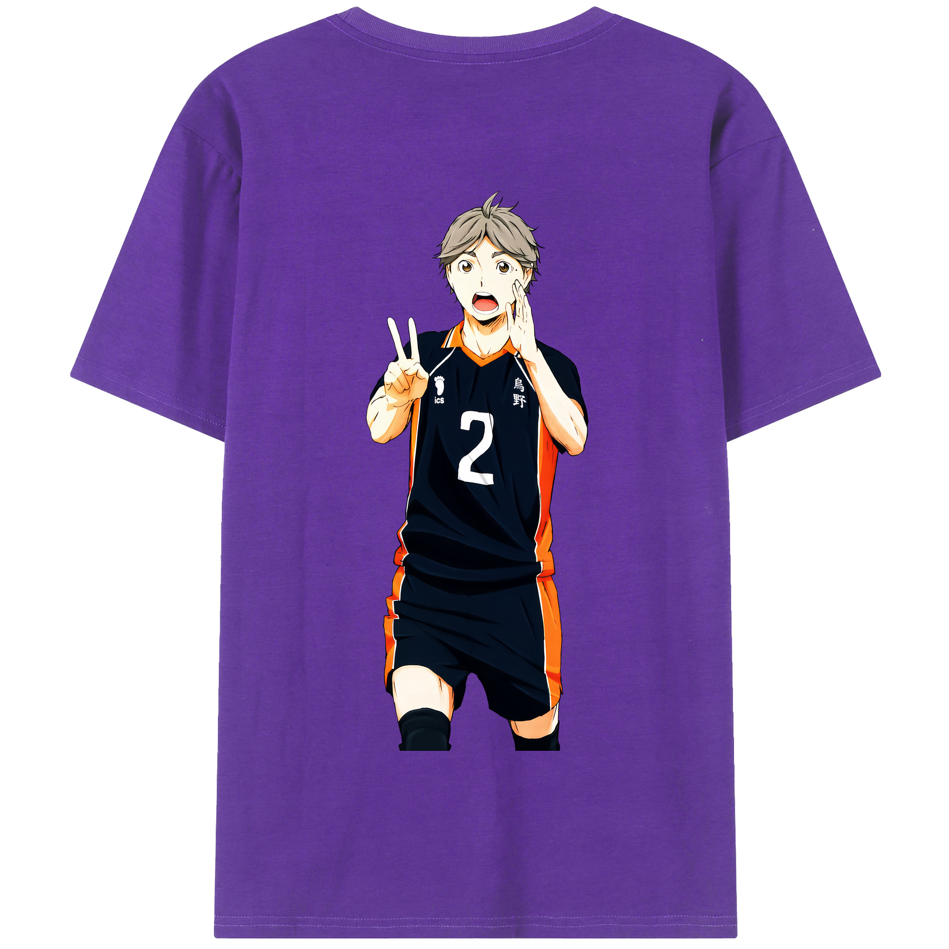 （画像用） ハイキュー!! Haikyu!! 綿100％半袖Tシャツ（背面プリント）