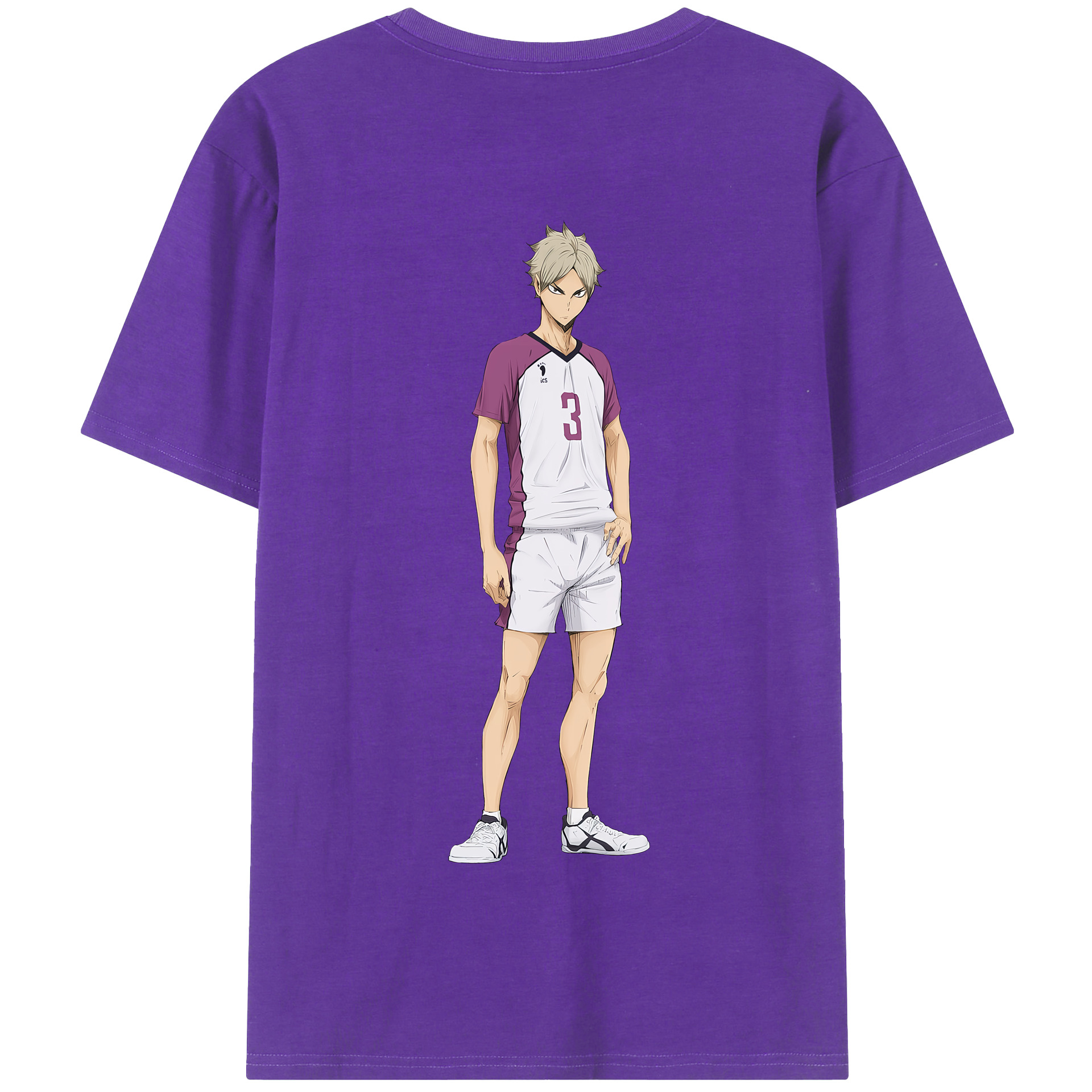 （画像用） ハイキュー!! Haikyu!! 綿100％半袖Tシャツ（背面プリント）