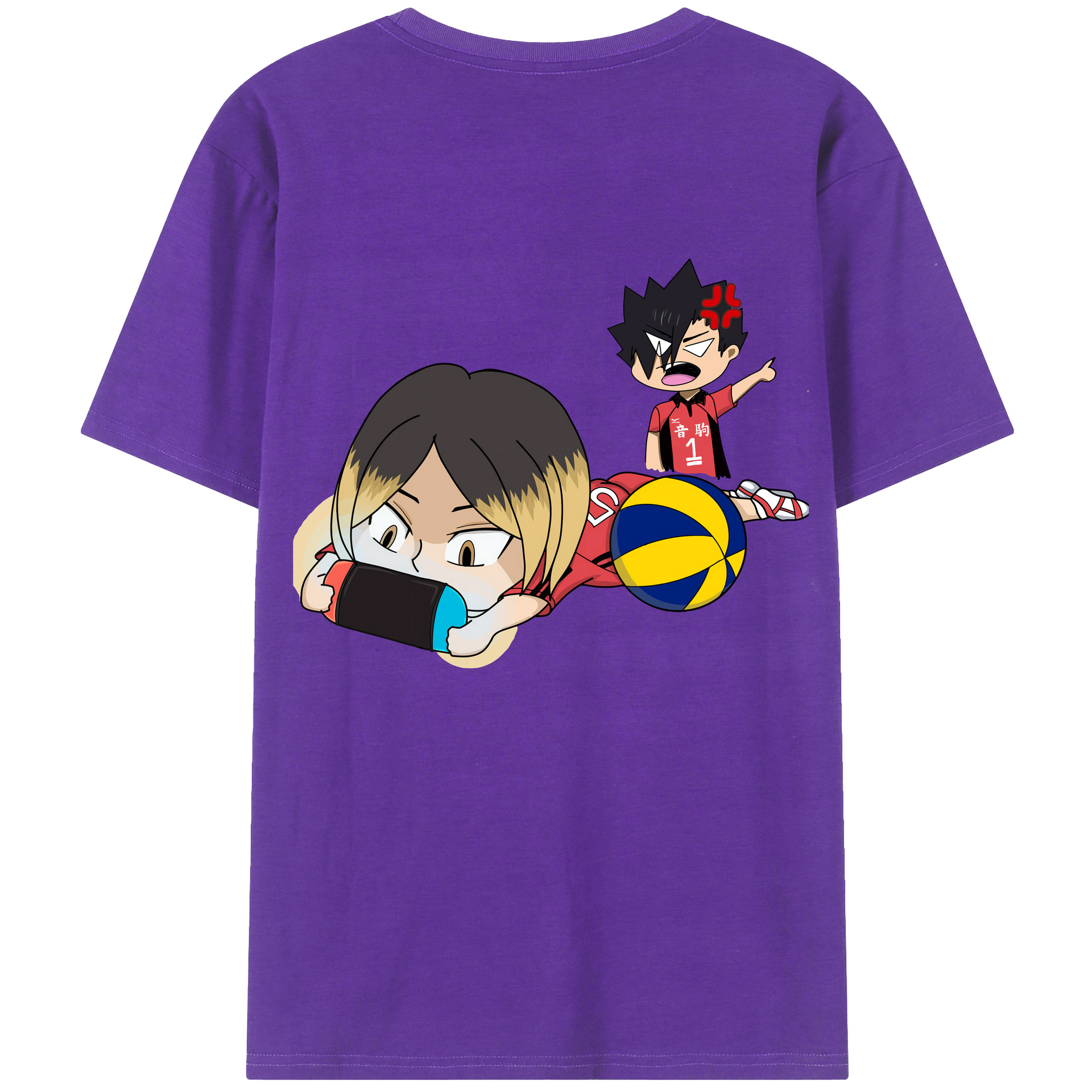 （画像用） ハイキュー!! Haikyu!! 綿100％半袖Tシャツ（背面プリント）