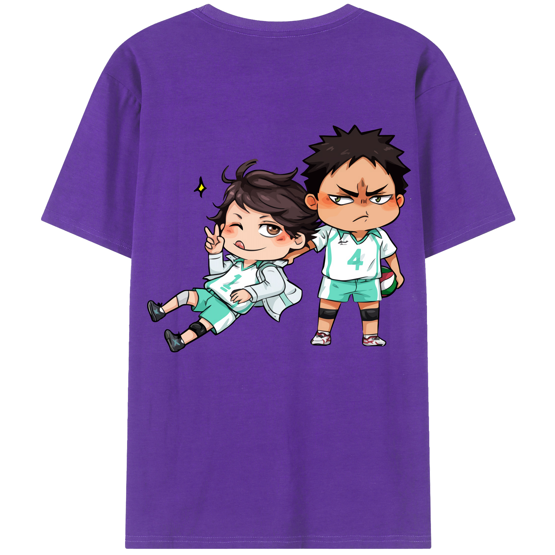 （画像用） ハイキュー!! Haikyu!! 綿100％半袖Tシャツ（背面プリント）