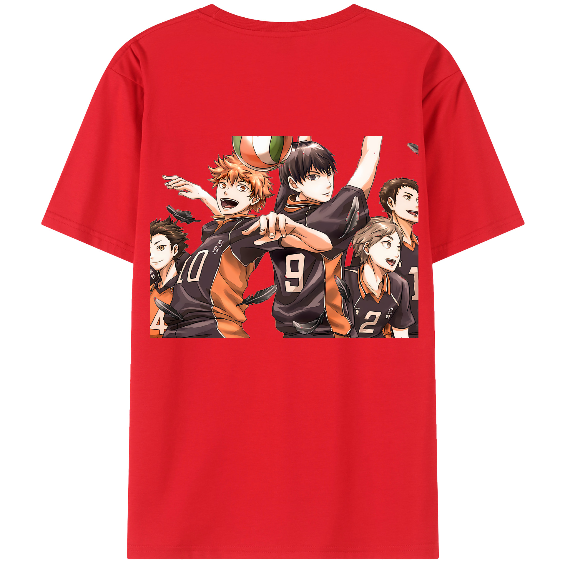 （画像用） ハイキュー!! Haikyu!! 綿100％半袖Tシャツ（背面プリント）