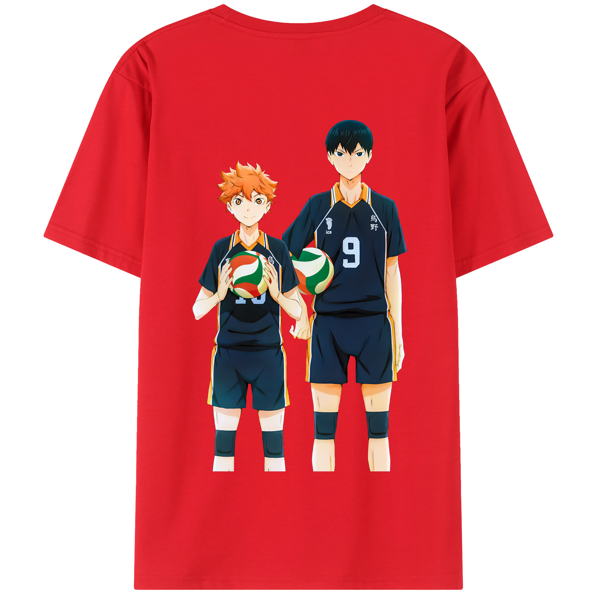 （画像用） ハイキュー!! Haikyu!! 綿100％半袖Tシャツ（背面プリント）