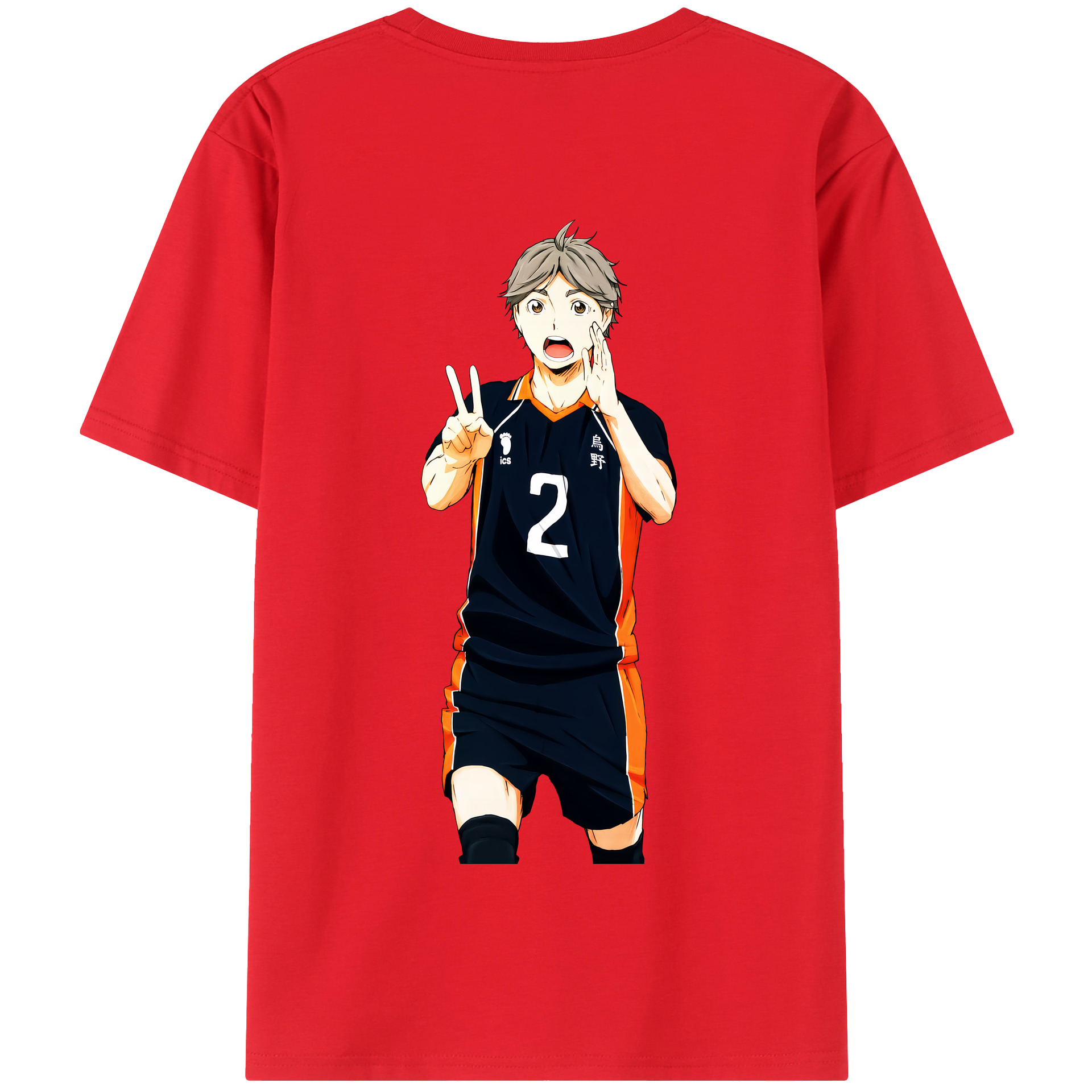 （画像用） ハイキュー!! Haikyu!! 綿100％半袖Tシャツ（背面プリント）