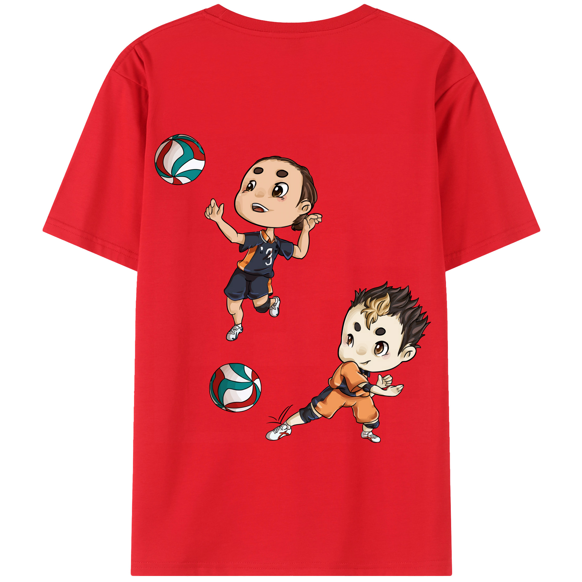 （画像用） ハイキュー!! Haikyu!! 綿100％半袖Tシャツ（背面プリント）