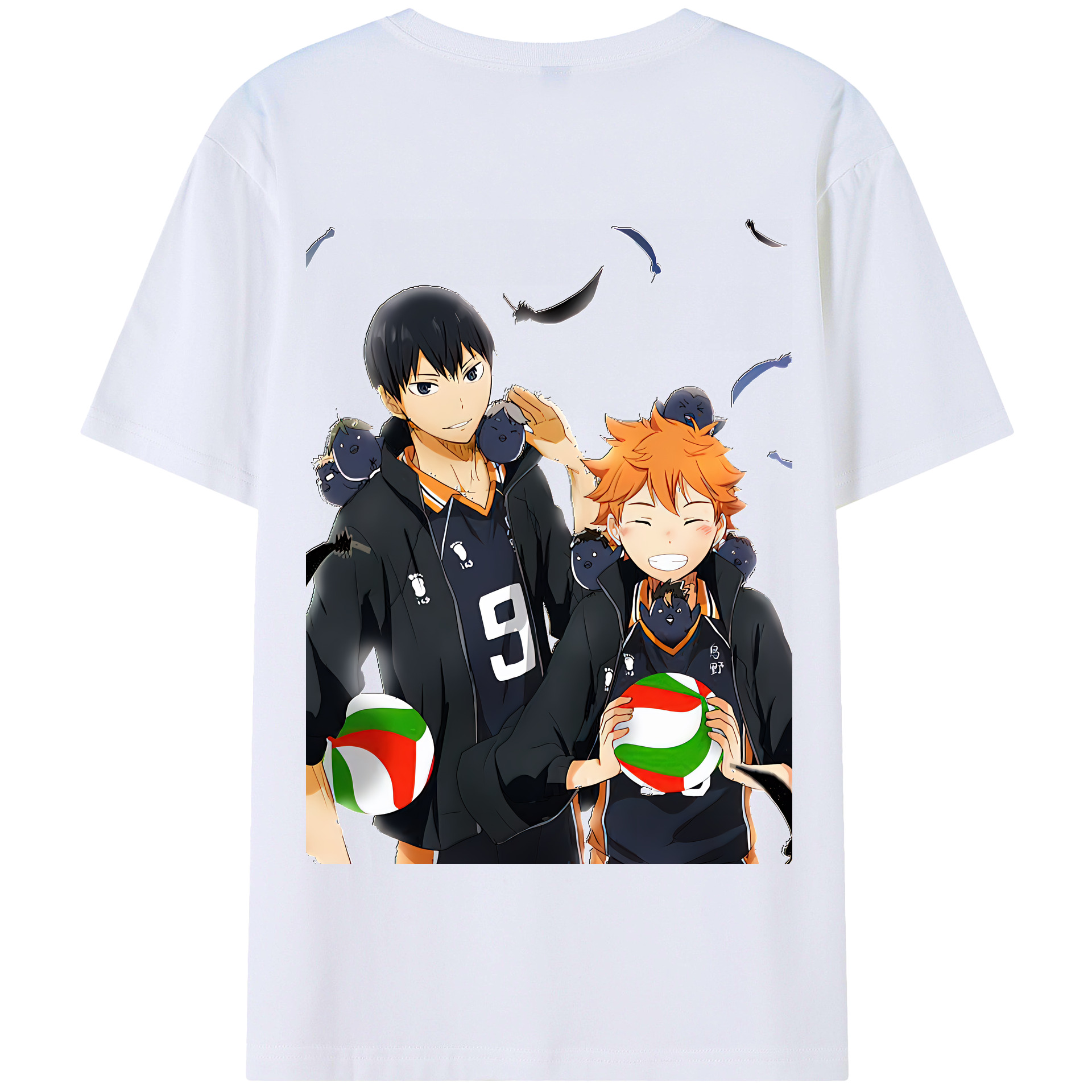 （画像用） ハイキュー!! Haikyu!! 綿100％半袖Tシャツ（背面プリント）