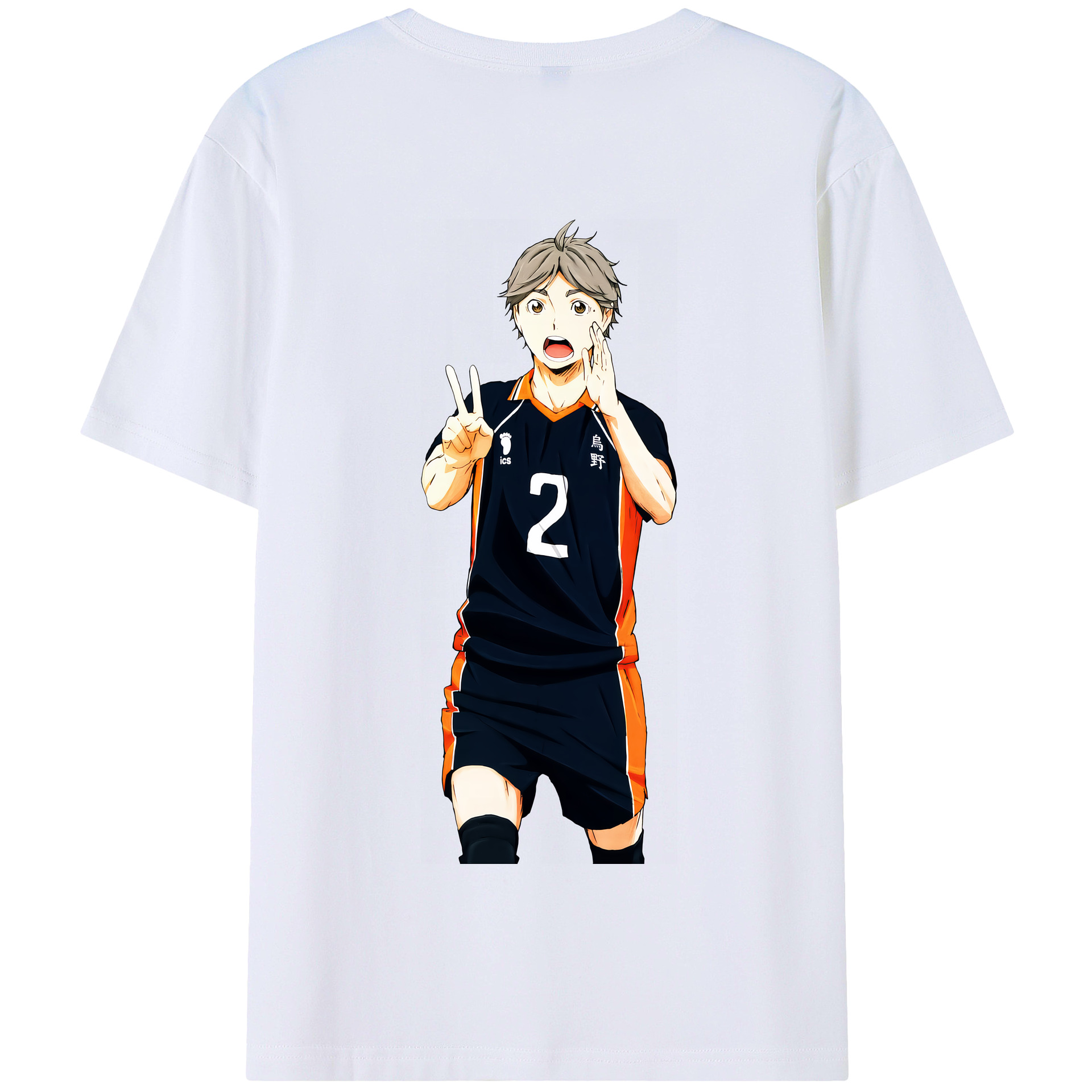 （画像用） ハイキュー!! Haikyu!! 綿100％半袖Tシャツ（背面プリント）