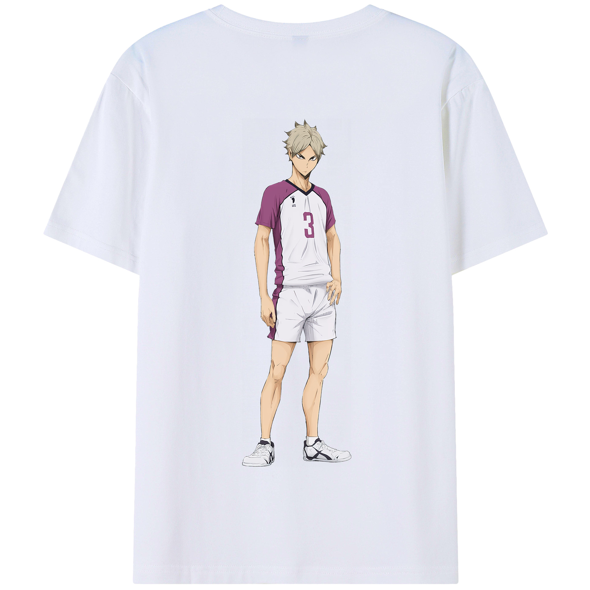 （画像用） ハイキュー!! Haikyu!! 綿100％半袖Tシャツ（背面プリント）