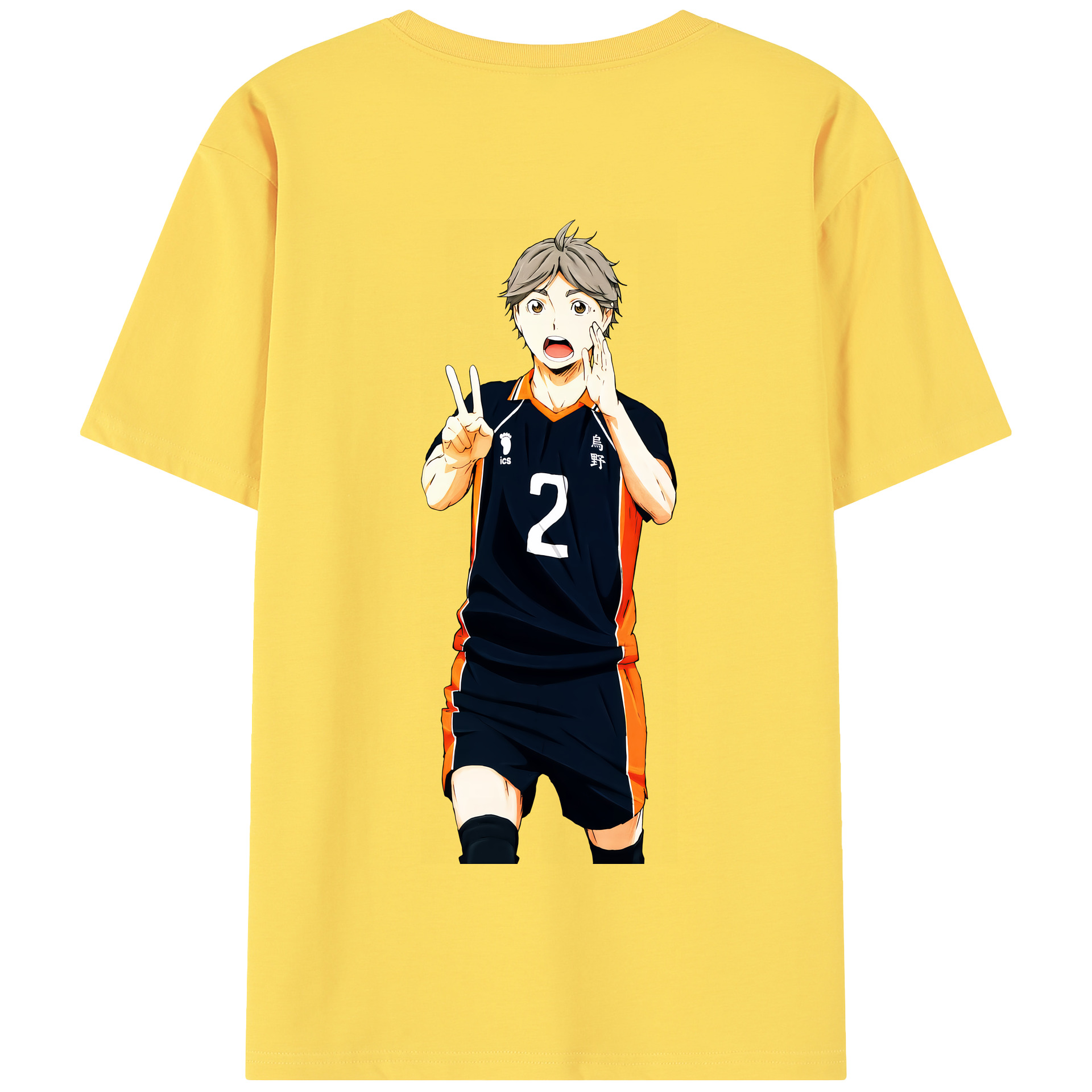 （画像用） ハイキュー!! Haikyu!! 綿100％半袖Tシャツ（背面プリント）