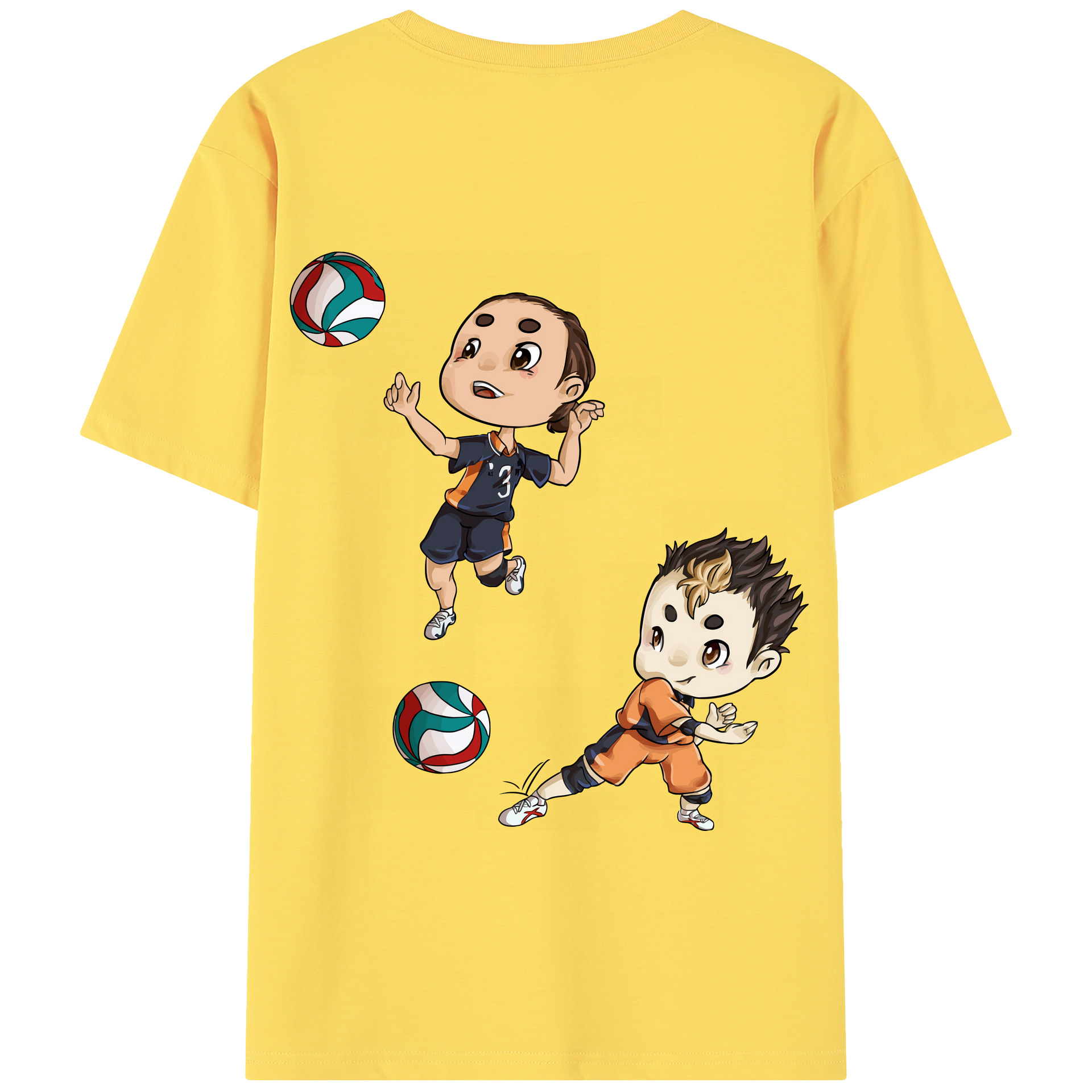 （画像用） ハイキュー!! Haikyu!! 綿100％半袖Tシャツ（背面プリント）
