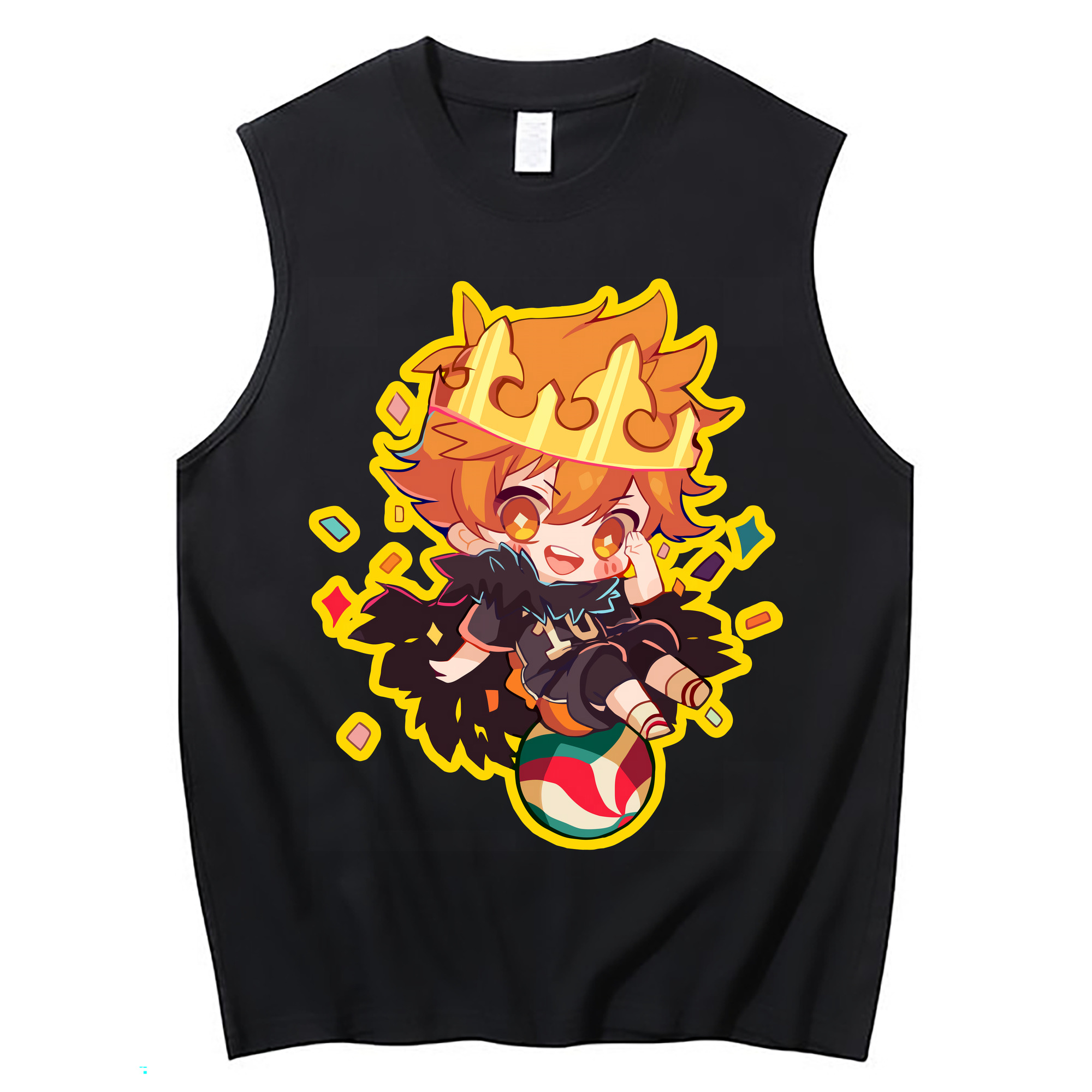 （画像用） ハイキュー!! Haikyu!! コットン100％タンクトップ（フロントプリント）