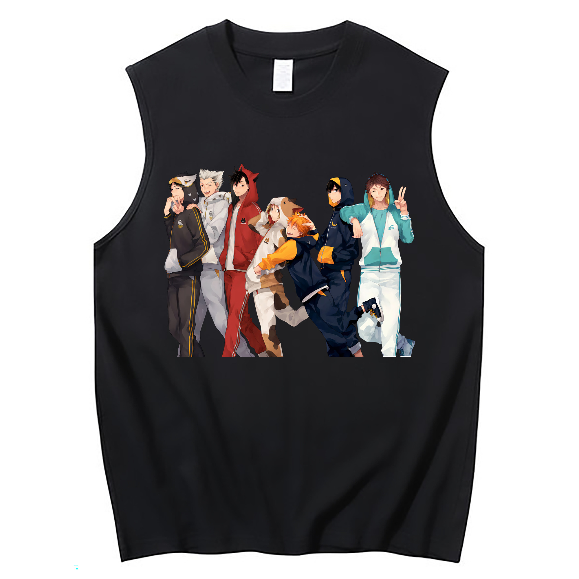 （画像用） ハイキュー!! Haikyu!! コットン100％タンクトップ（フロントプリント）