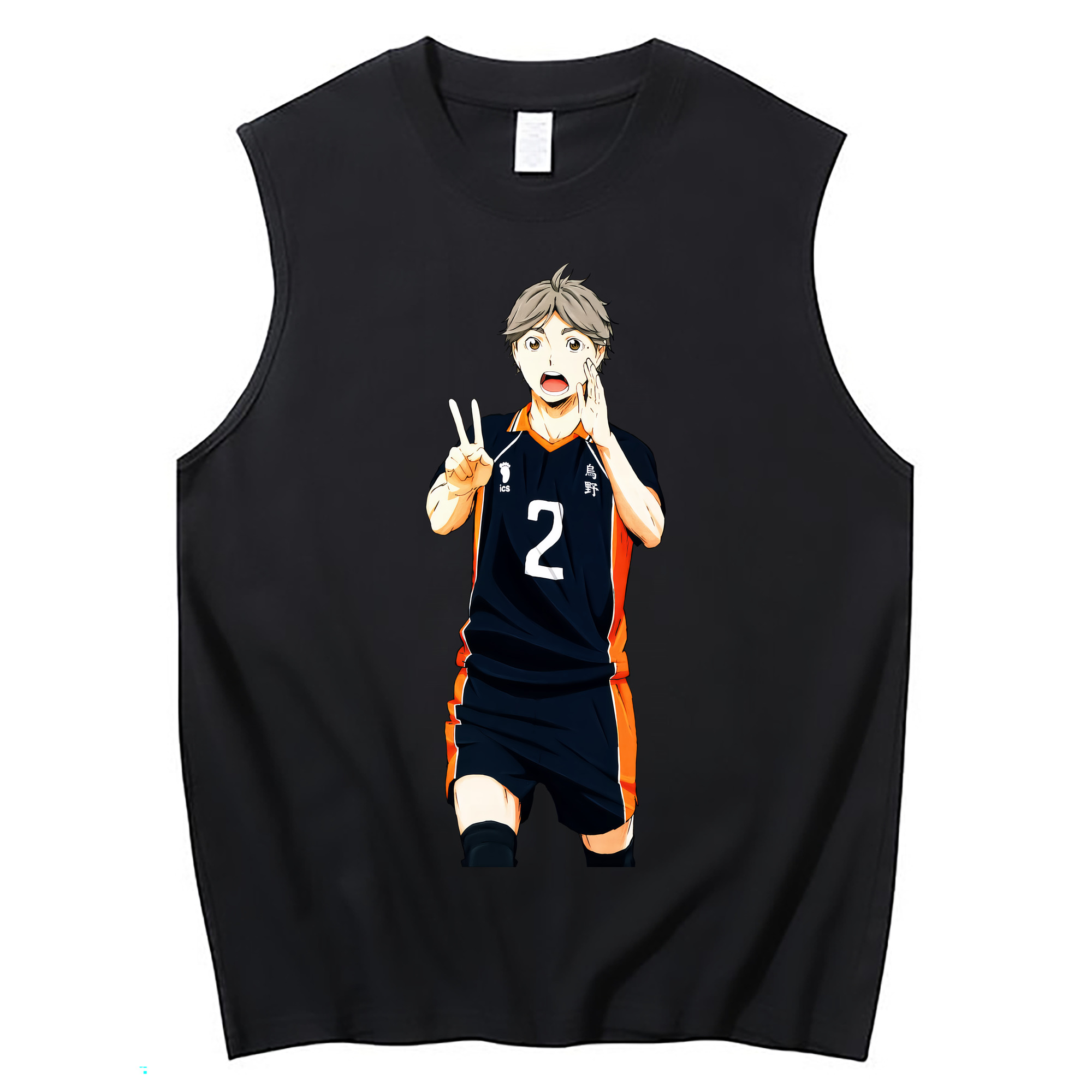 （画像用） ハイキュー!! Haikyu!! コットン100％タンクトップ（フロントプリント）