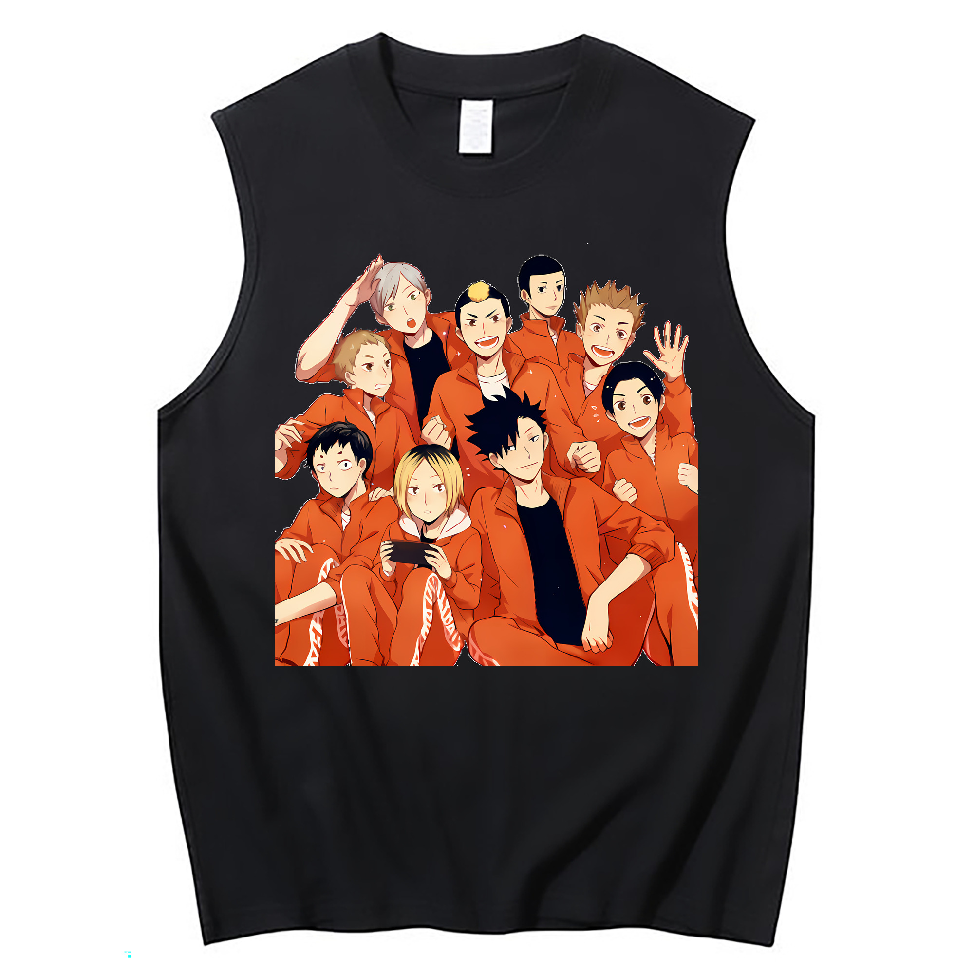 （画像用） ハイキュー!! Haikyu!! コットン100％タンクトップ（フロントプリント）