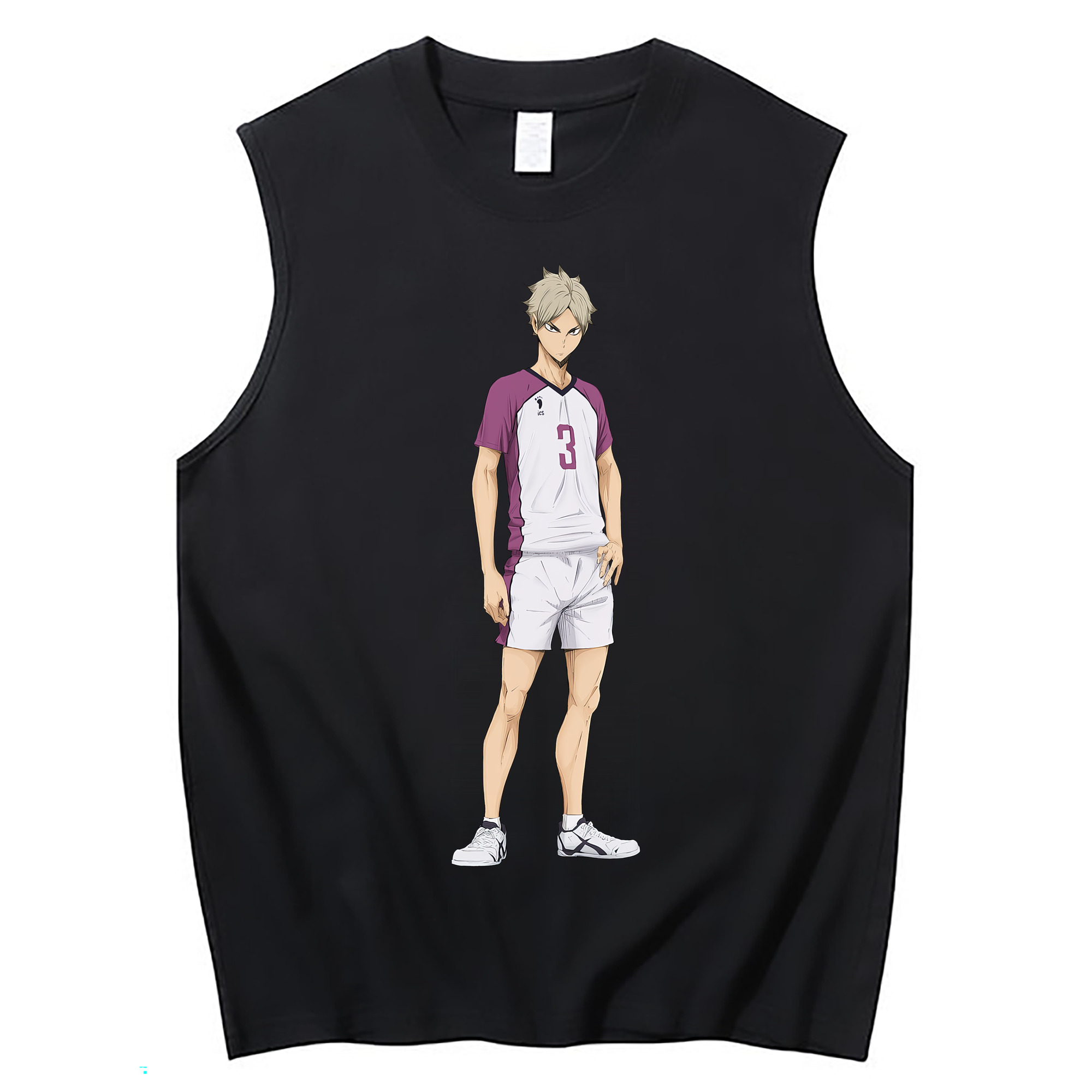 （画像用） ハイキュー!! Haikyu!! コットン100％タンクトップ（フロントプリント）