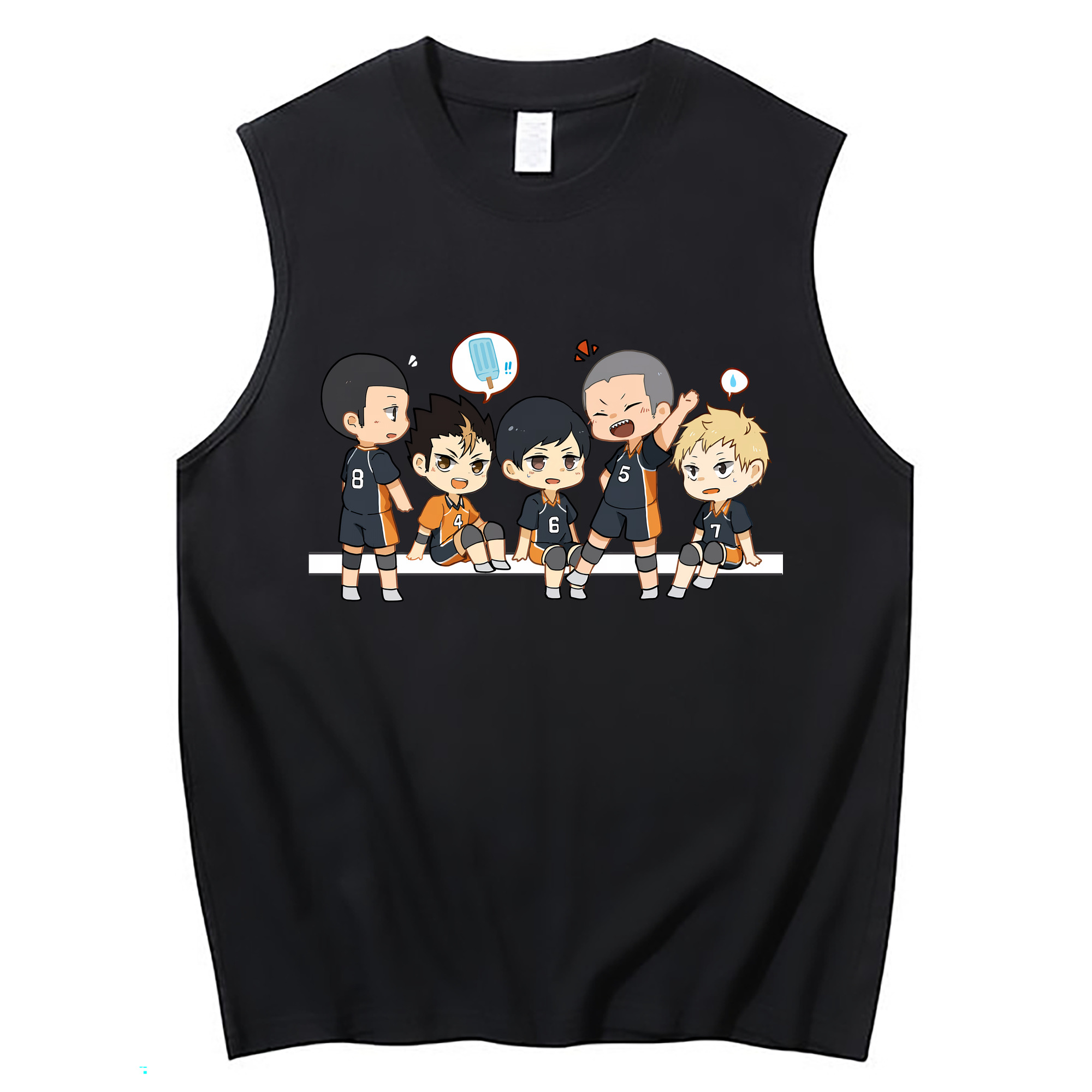 （画像用） ハイキュー!! Haikyu!! コットン100％タンクトップ（フロントプリント）