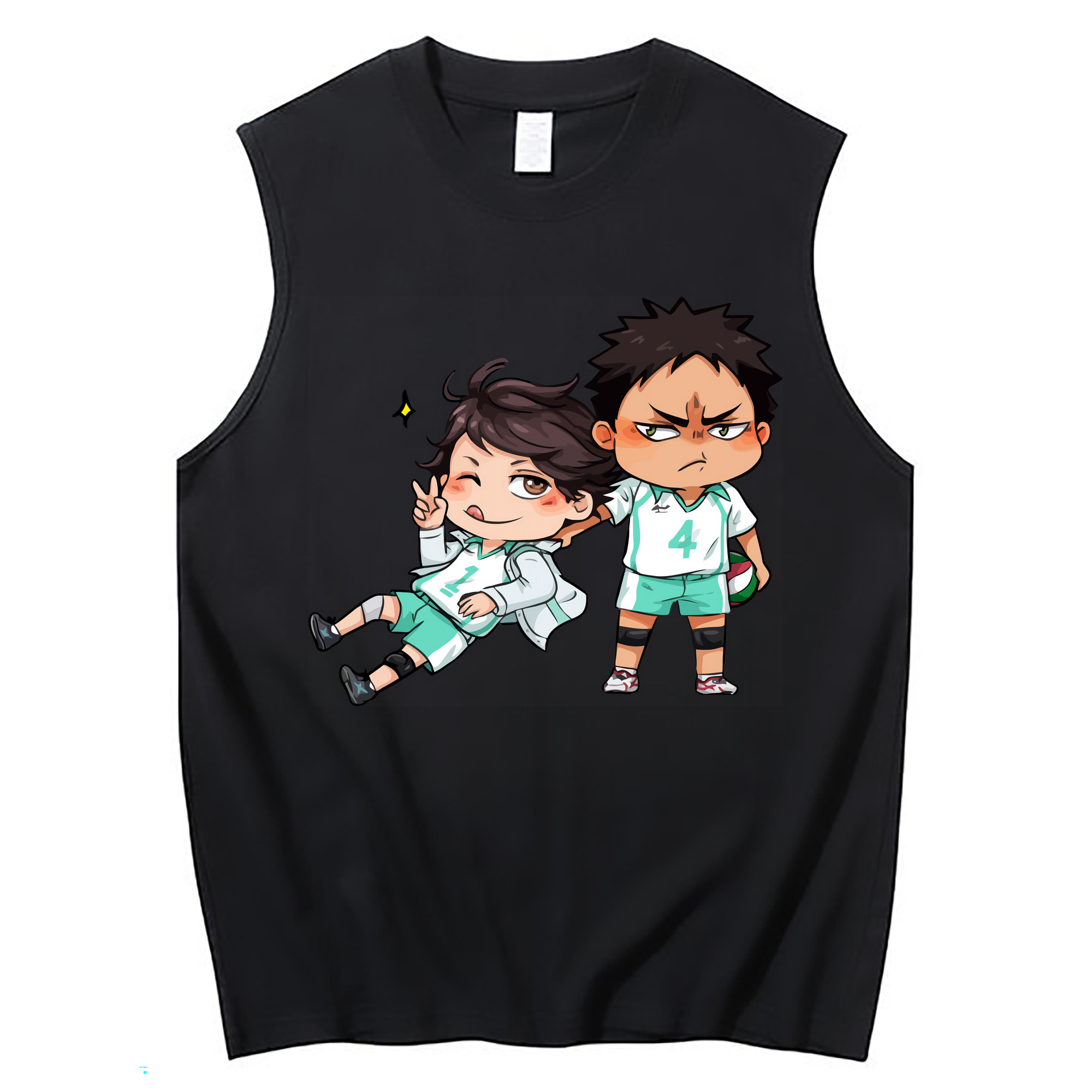 （画像用） ハイキュー!! Haikyu!! コットン100％タンクトップ（フロントプリント）