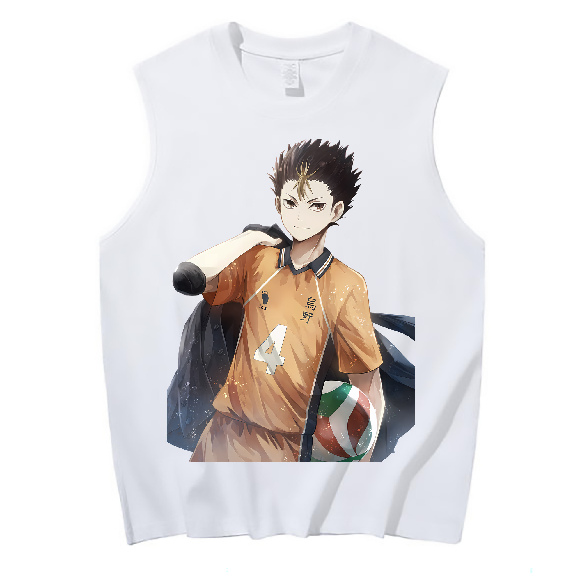 （画像用） ハイキュー!! Haikyu!! コットン100％タンクトップ（フロントプリント）