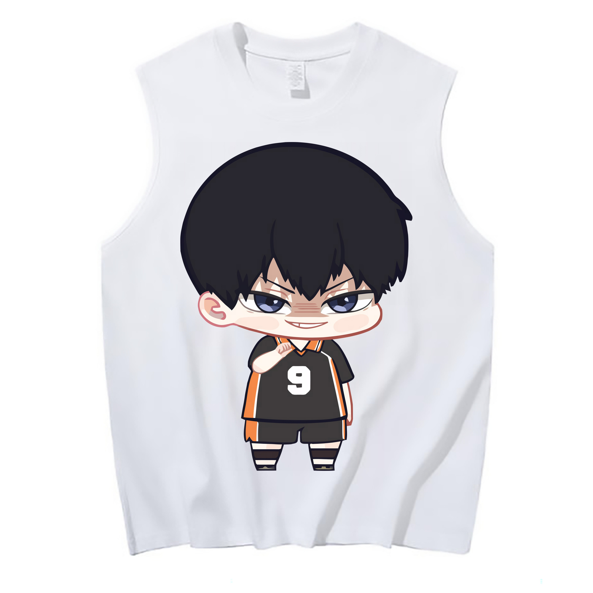 （画像用） ハイキュー!! Haikyu!! コットン100％タンクトップ（フロントプリント）