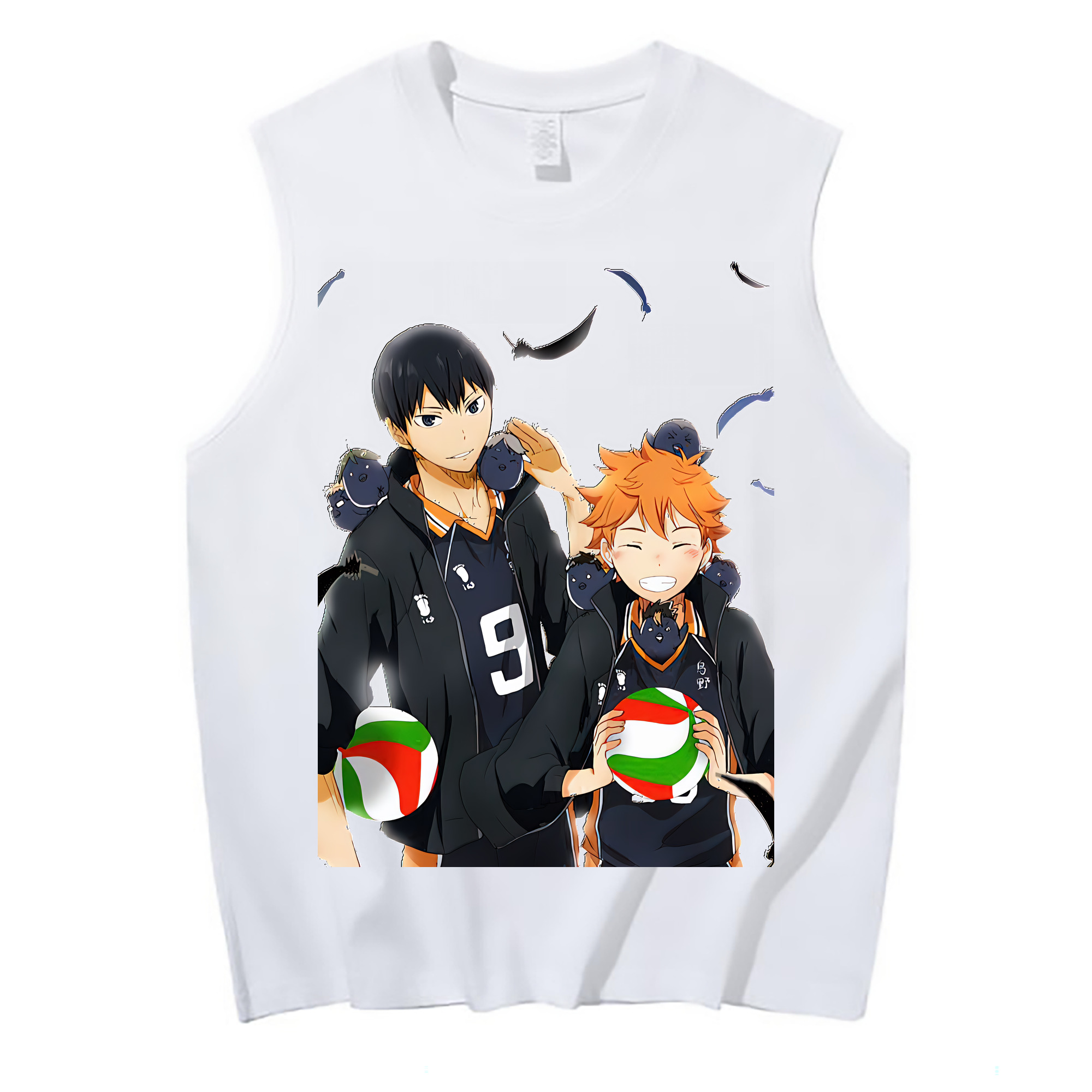 （画像用） ハイキュー!! Haikyu!! コットン100％タンクトップ（フロントプリント）