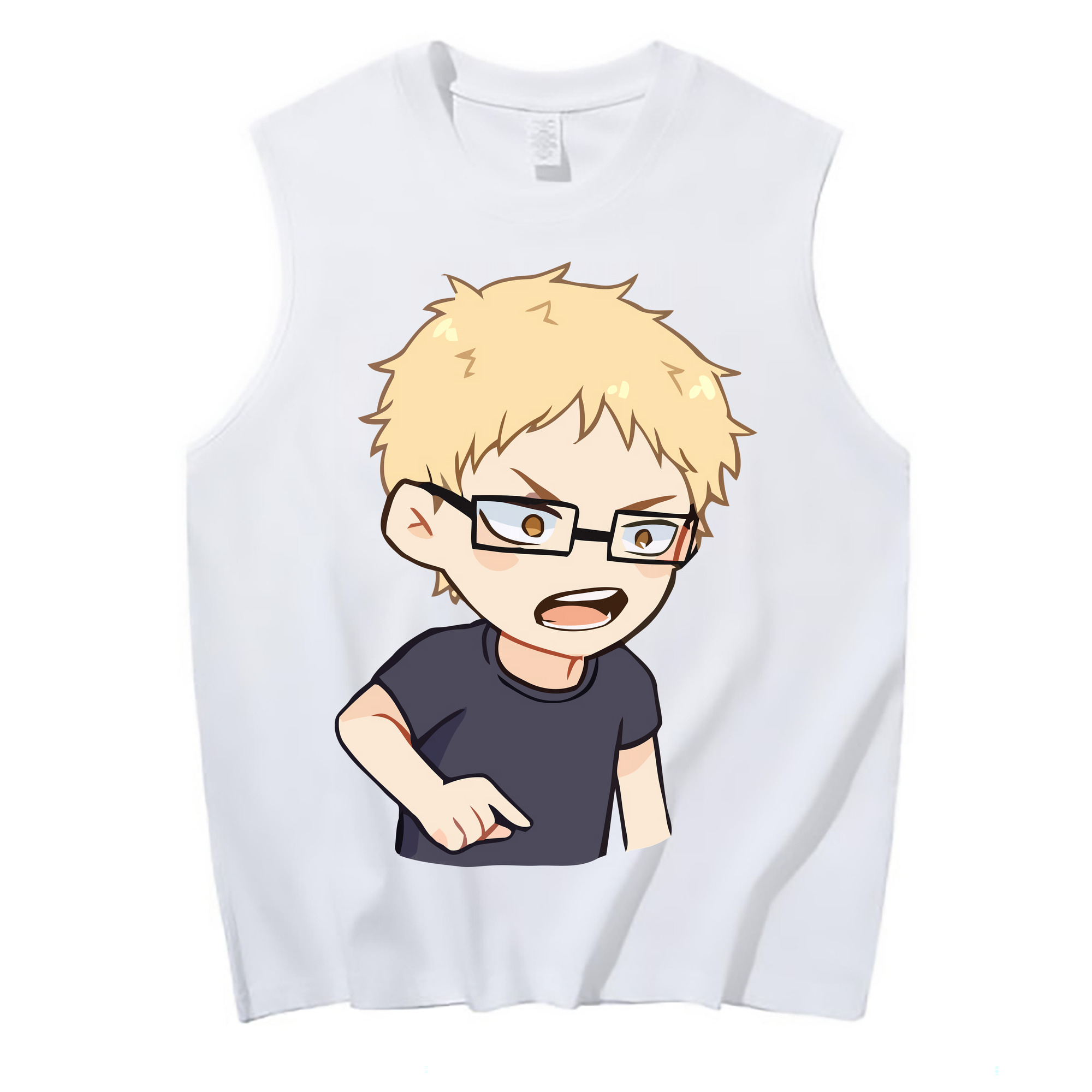 （画像用） ハイキュー!! Haikyu!! コットン100％タンクトップ（フロントプリント）