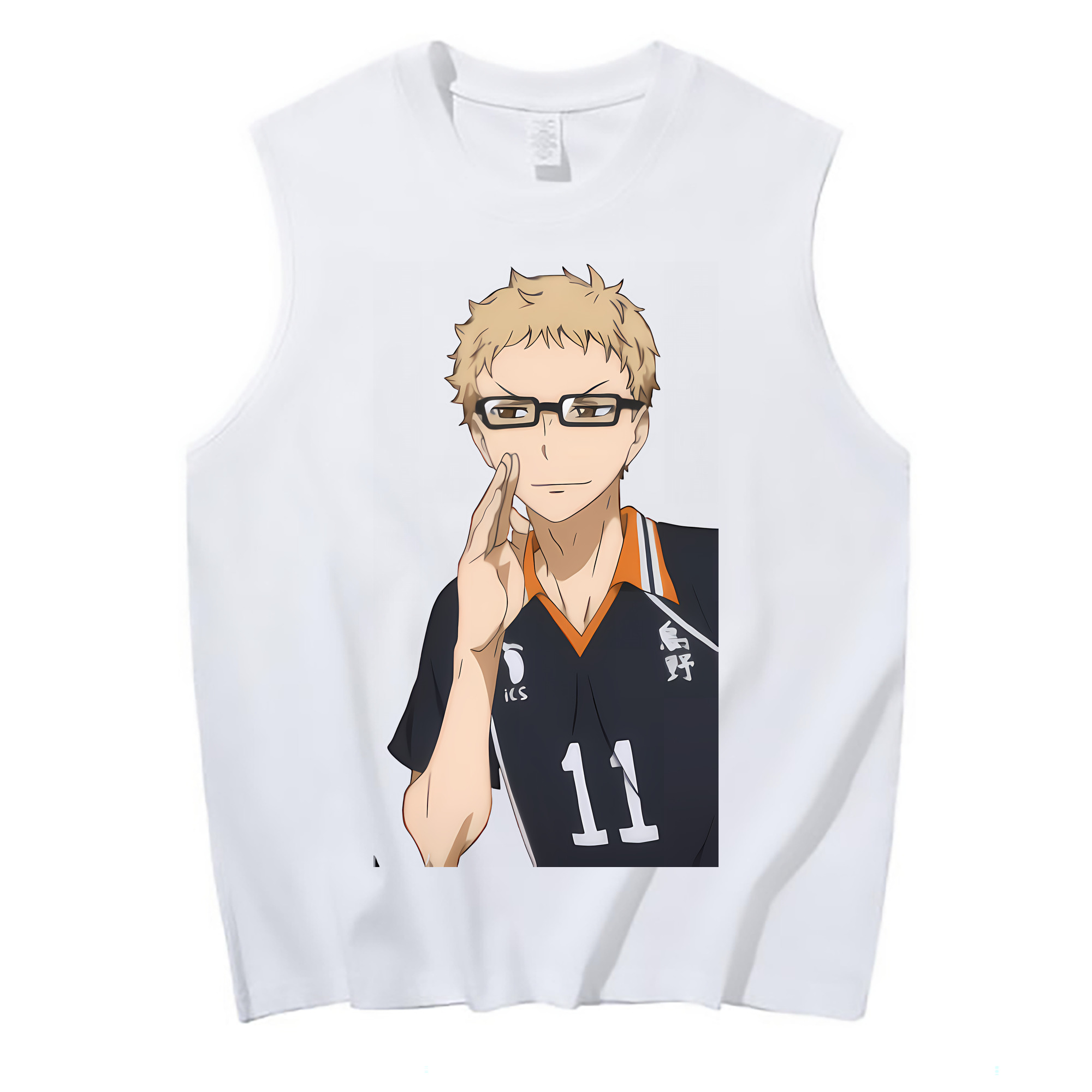 （画像用） ハイキュー!! Haikyu!! コットン100％タンクトップ（フロントプリント）