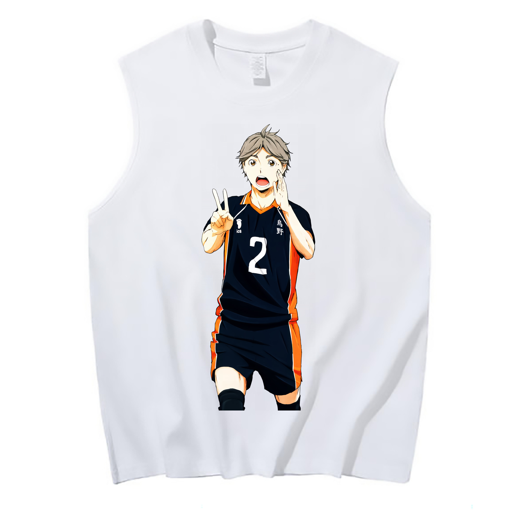（画像用） ハイキュー!! Haikyu!! コットン100％タンクトップ（フロントプリント）