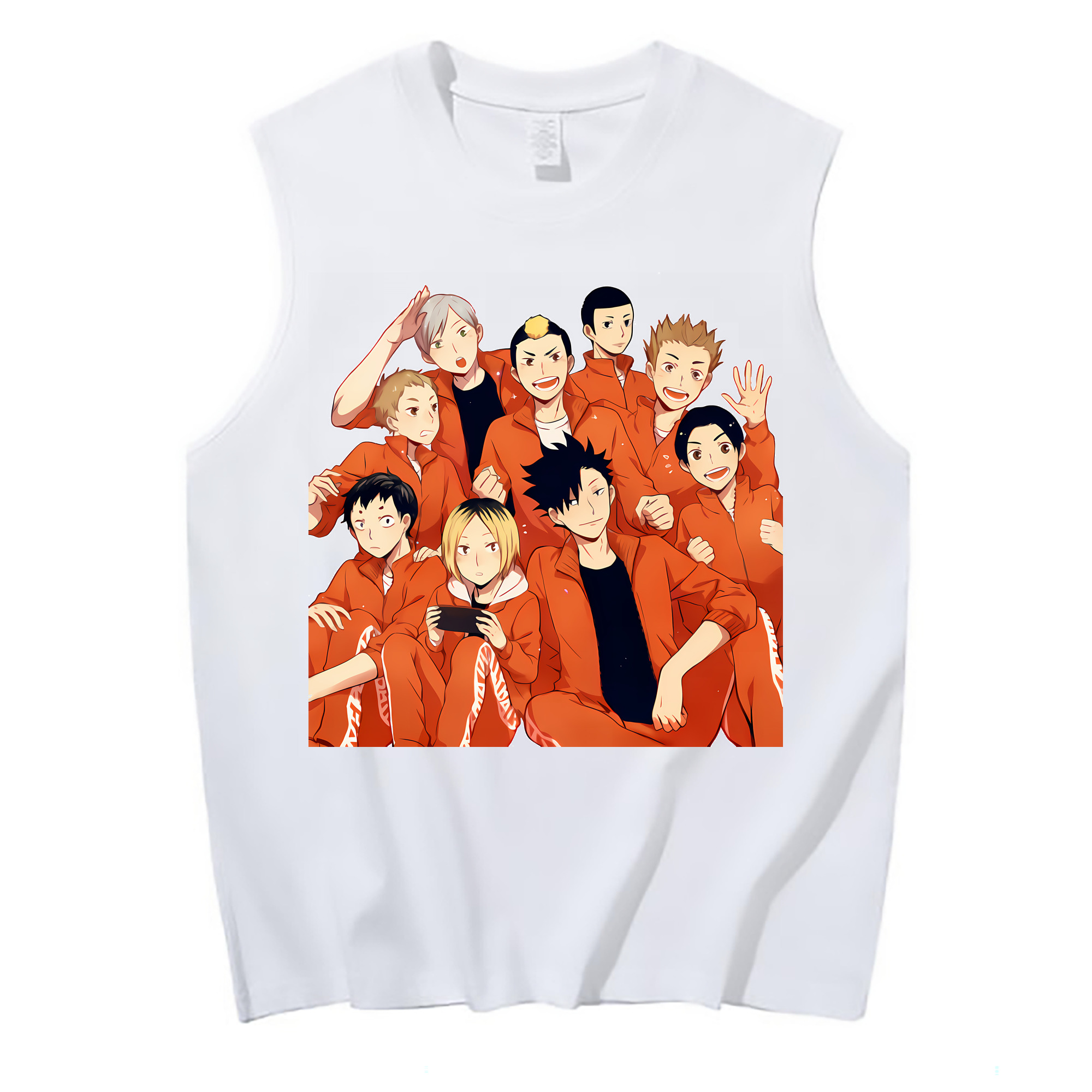 （画像用） ハイキュー!! Haikyu!! コットン100％タンクトップ（フロントプリント）
