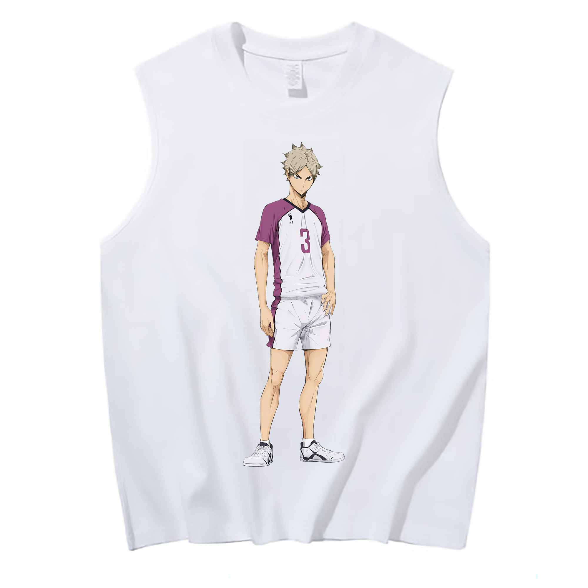 （画像用） ハイキュー!! Haikyu!! コットン100％タンクトップ（フロントプリント）