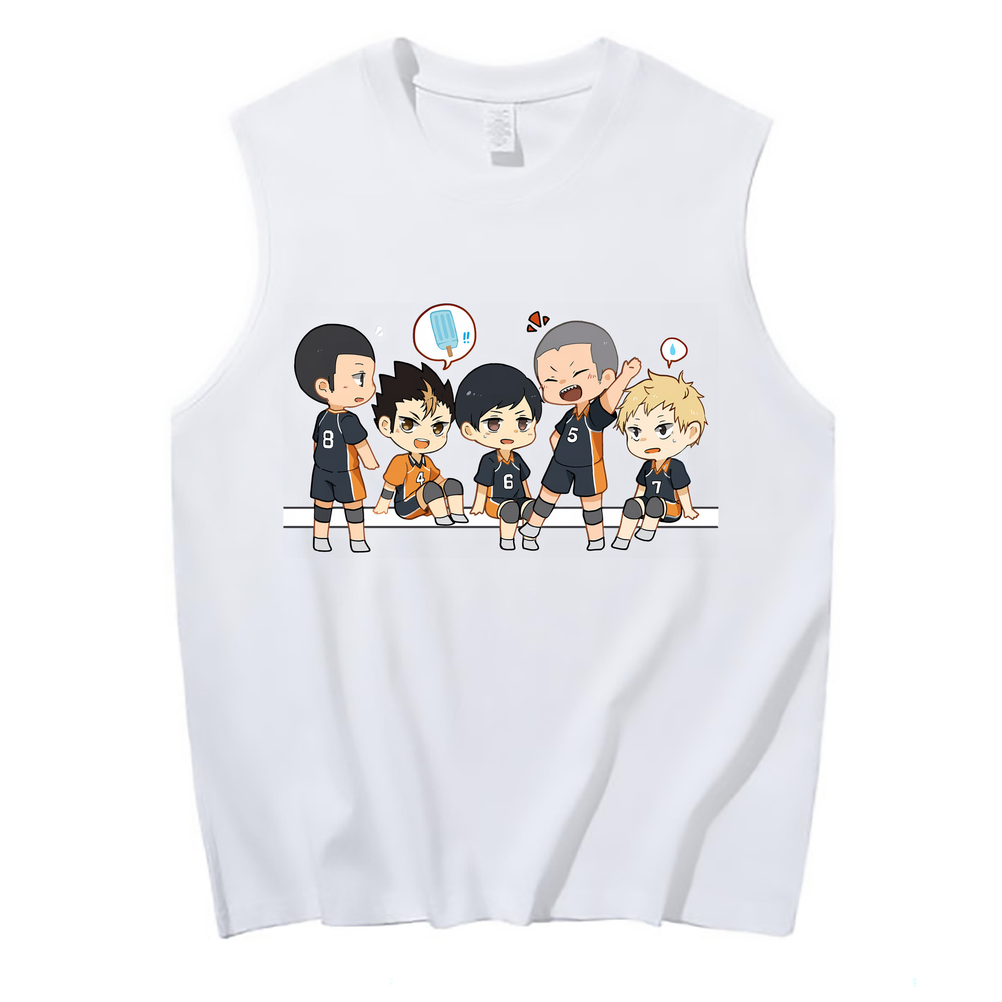 （画像用） ハイキュー!! Haikyu!! コットン100％タンクトップ（フロントプリント）
