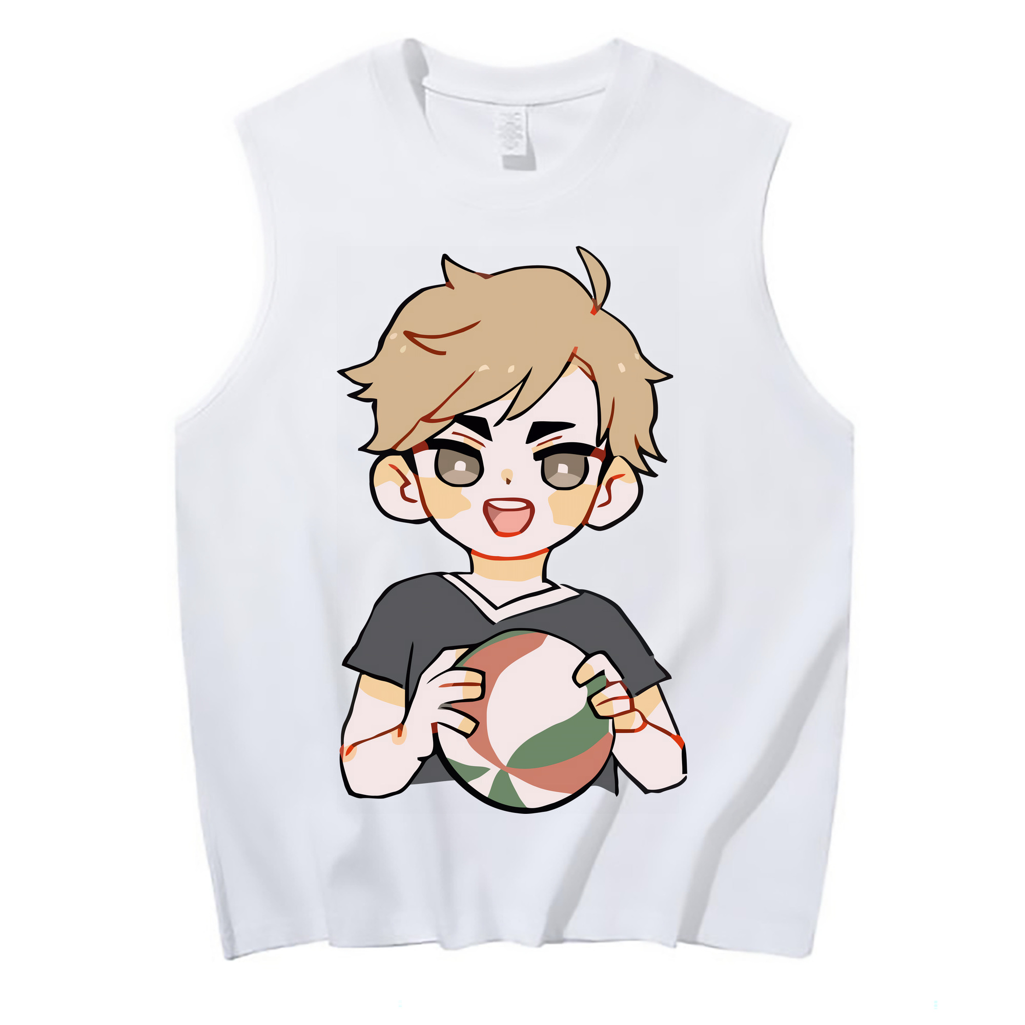 （画像用） ハイキュー!! Haikyu!! コットン100％タンクトップ（フロントプリント）
