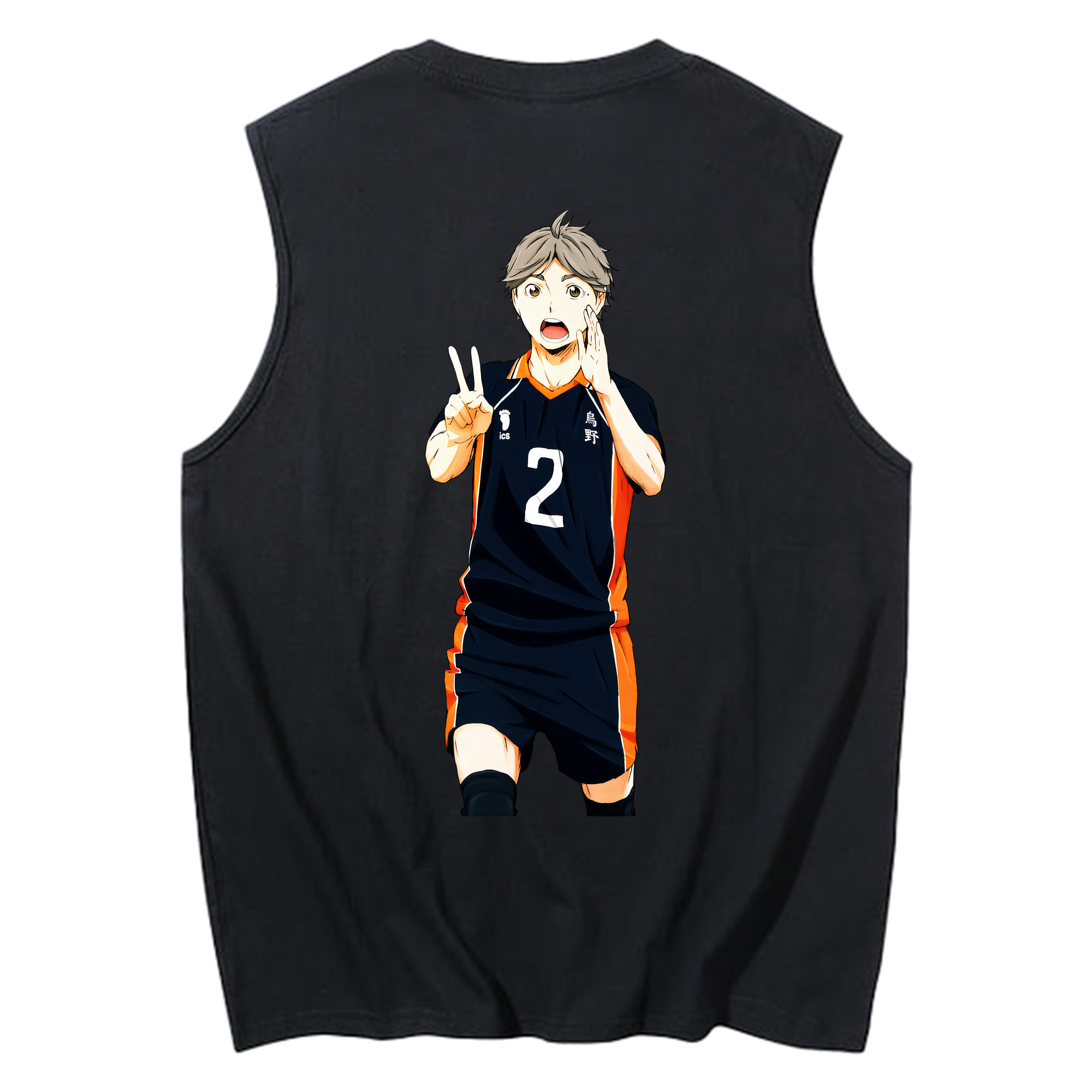（画像用） ハイキュー!! Haikyu!! コットン100％タンクトップ（背面プリント）