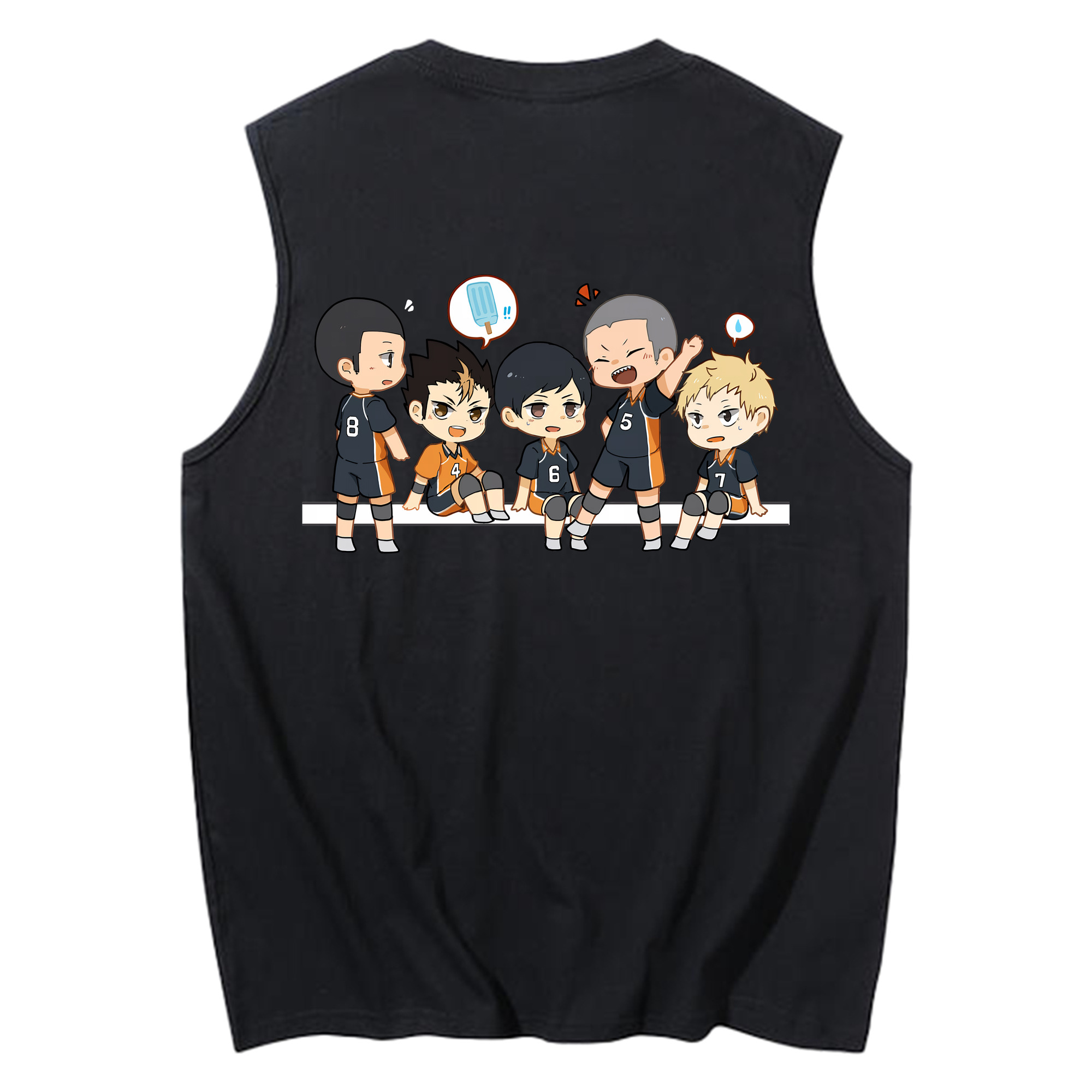 （画像用） ハイキュー!! Haikyu!! コットン100％タンクトップ（背面プリント）