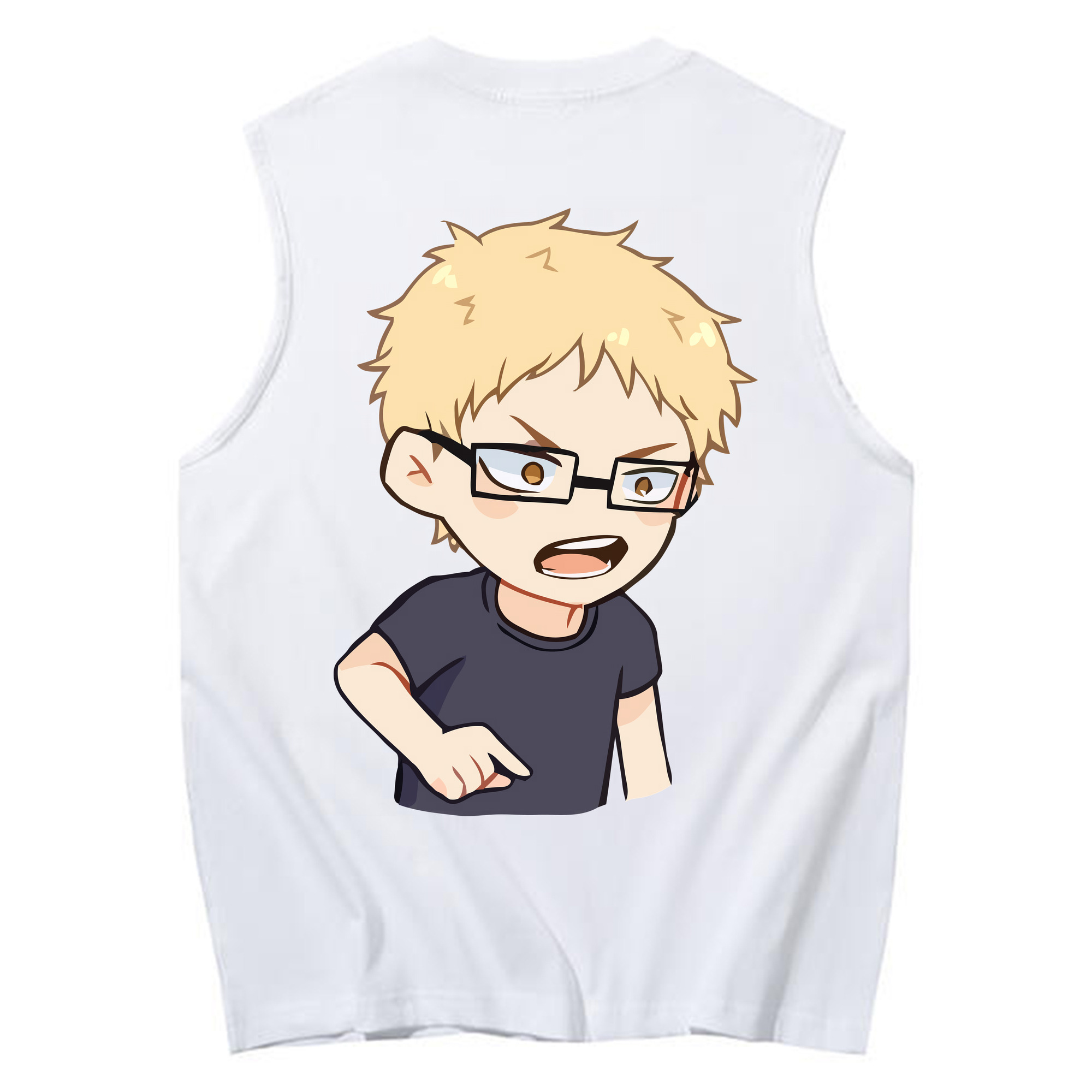 （画像用） ハイキュー!! Haikyu!! コットン100％タンクトップ（背面プリント）