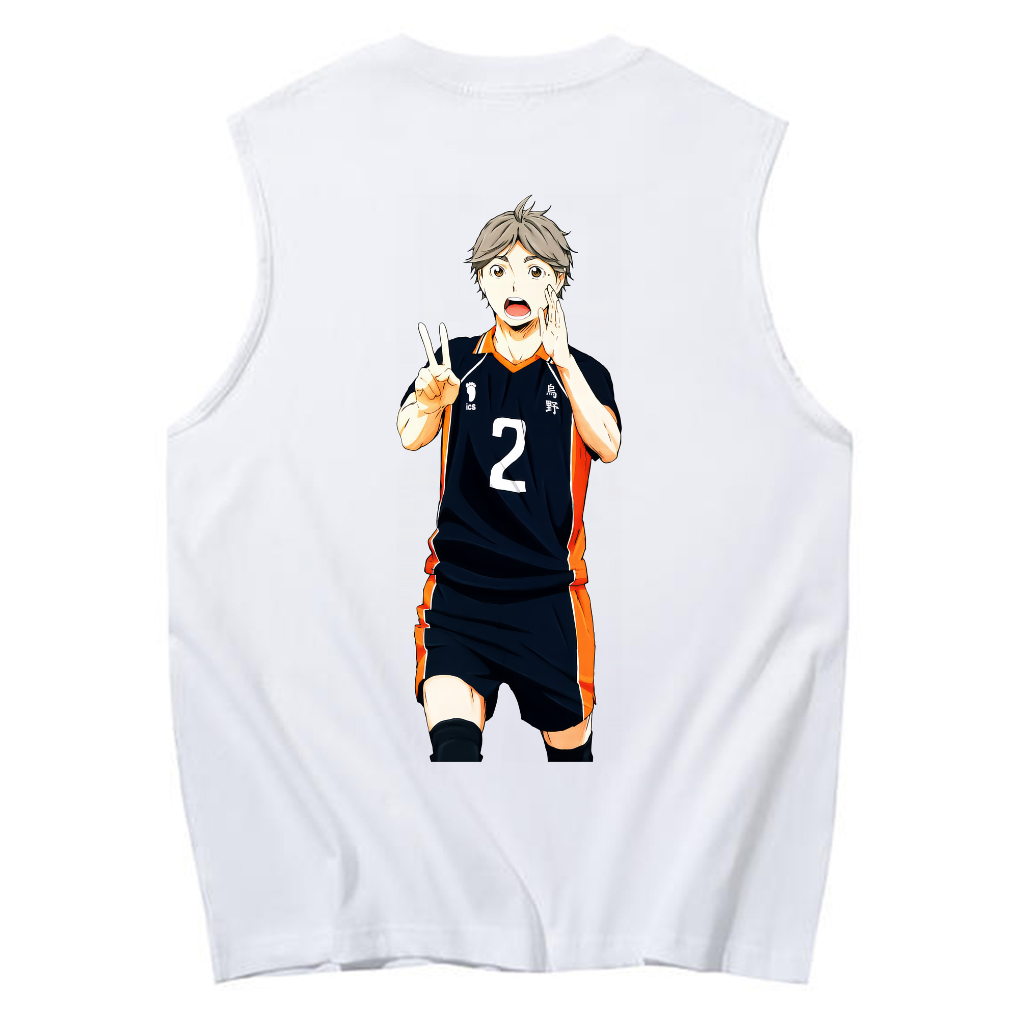 （画像用） ハイキュー!! Haikyu!! コットン100％タンクトップ（背面プリント）