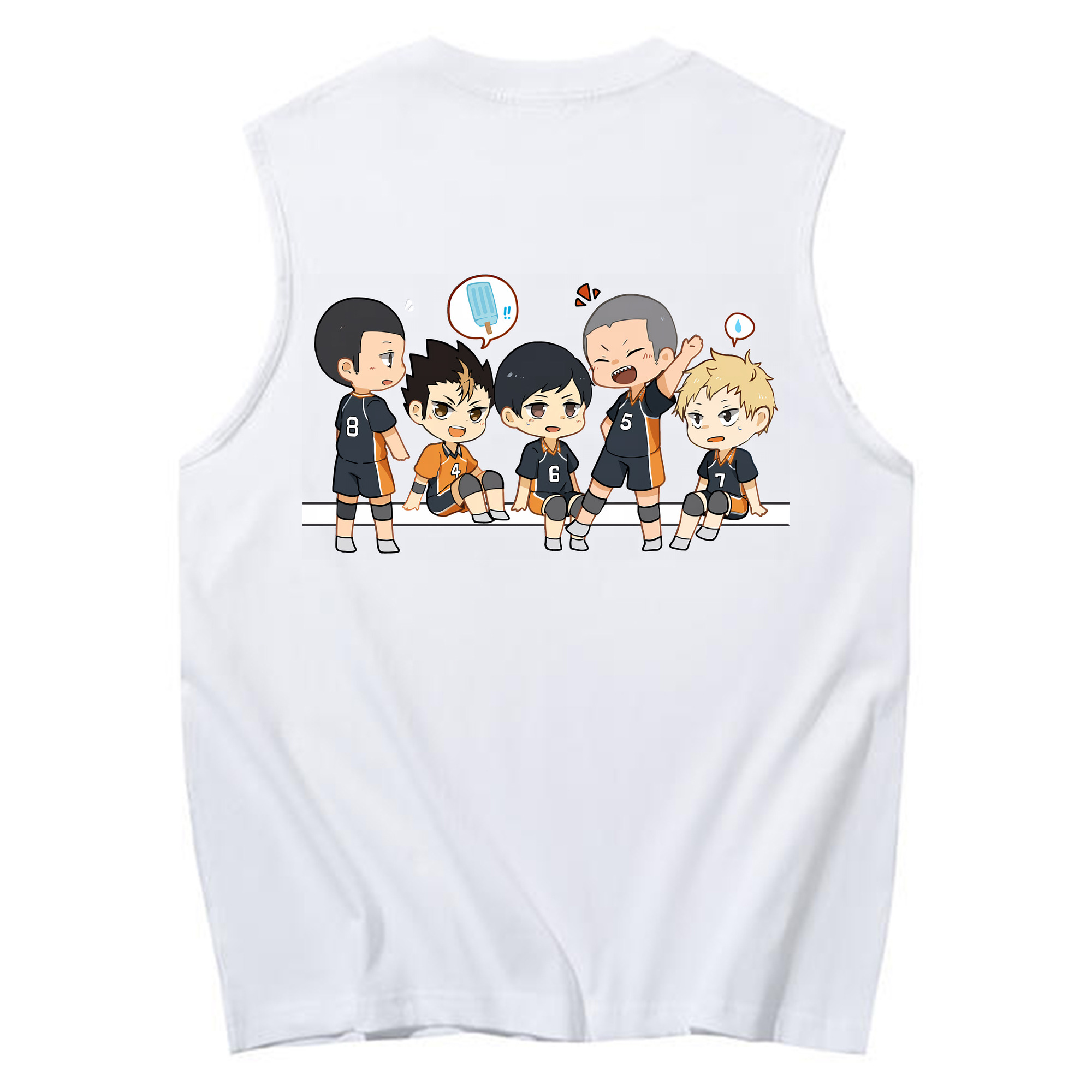 （画像用） ハイキュー!! Haikyu!! コットン100％タンクトップ（背面プリント）