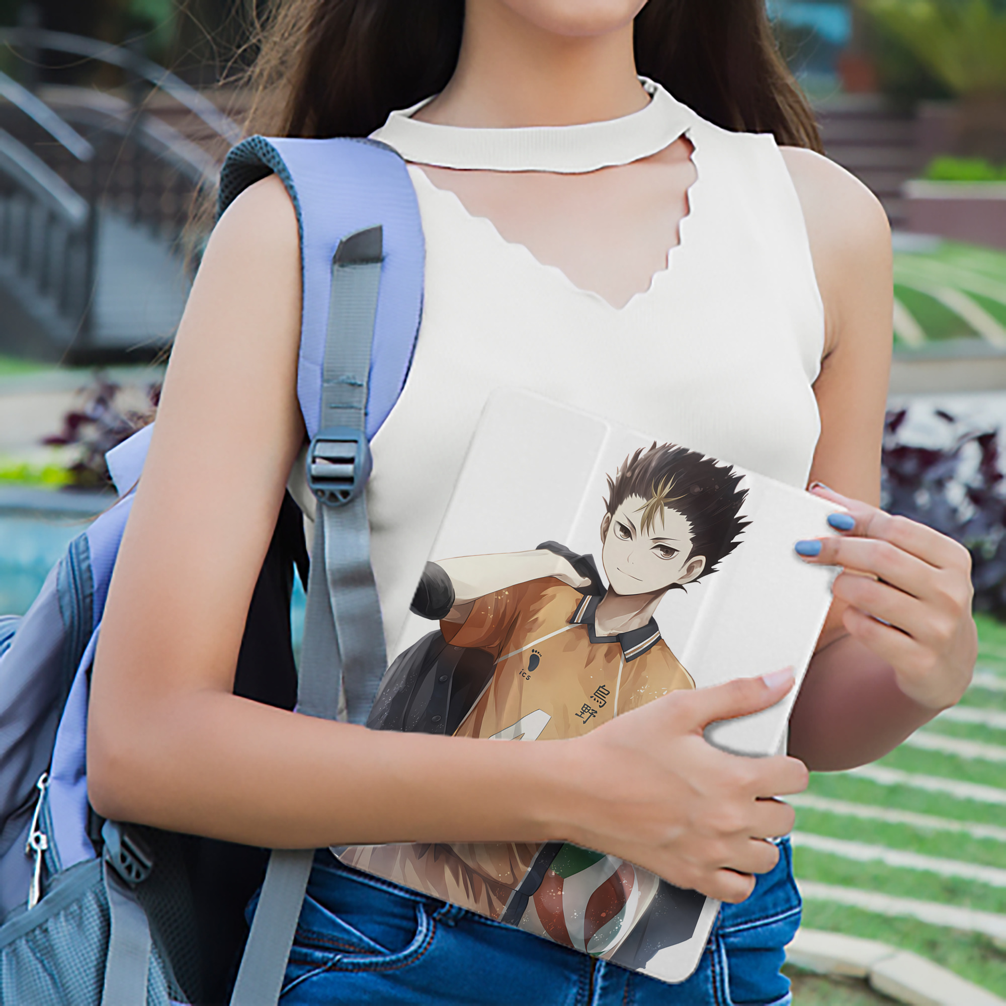 ハイキュー!! Haikyu!! IPad ケース ペン収納付き 三つ折りスタンド PUレザー×シリコン 対応機種9.5/10.5/10.9インチ