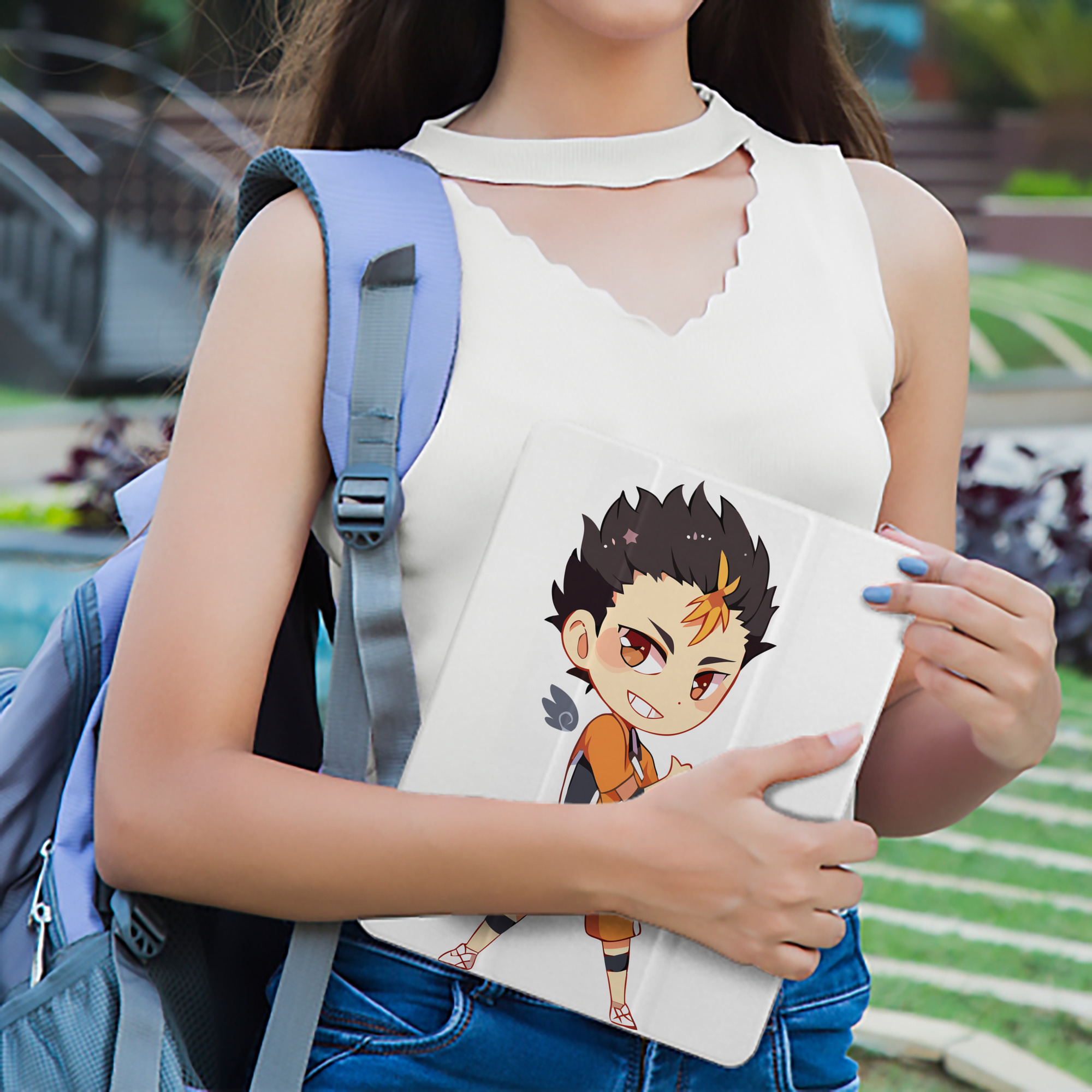 ハイキュー!! Haikyu!! IPad ケース ペン収納付き 三つ折りスタンド PUレザー×シリコン 対応機種9.5/10.5/10.9インチ