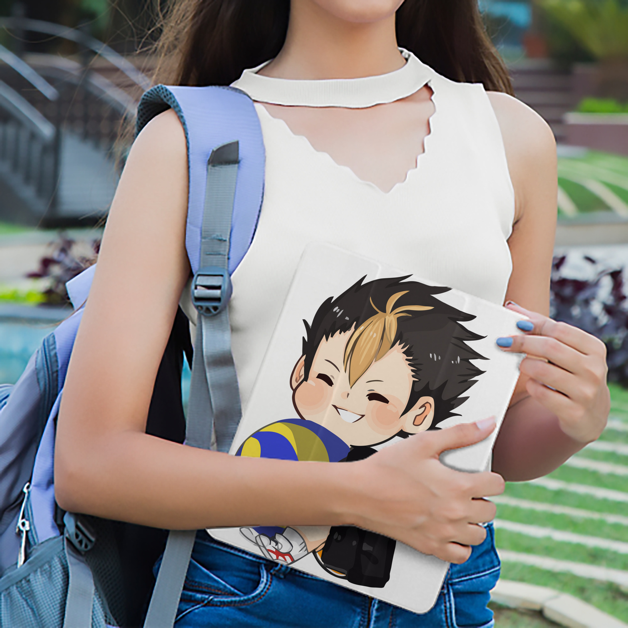 ハイキュー!! Haikyu!! IPad ケース ペン収納付き 三つ折りスタンド PUレザー×シリコン 対応機種9.5/10.5/10.9インチ